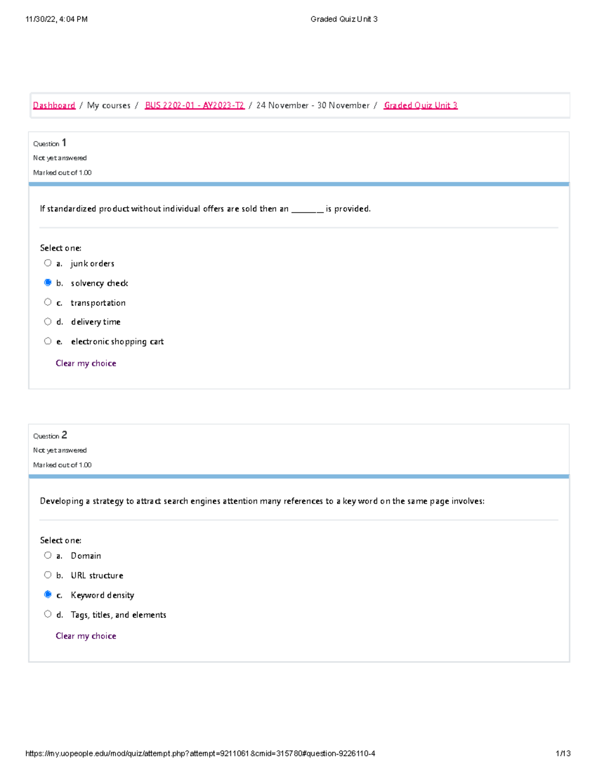 Graded Quiz Unit 3 - Question 1 Not Yet Answered Marked Out Of 1 ...