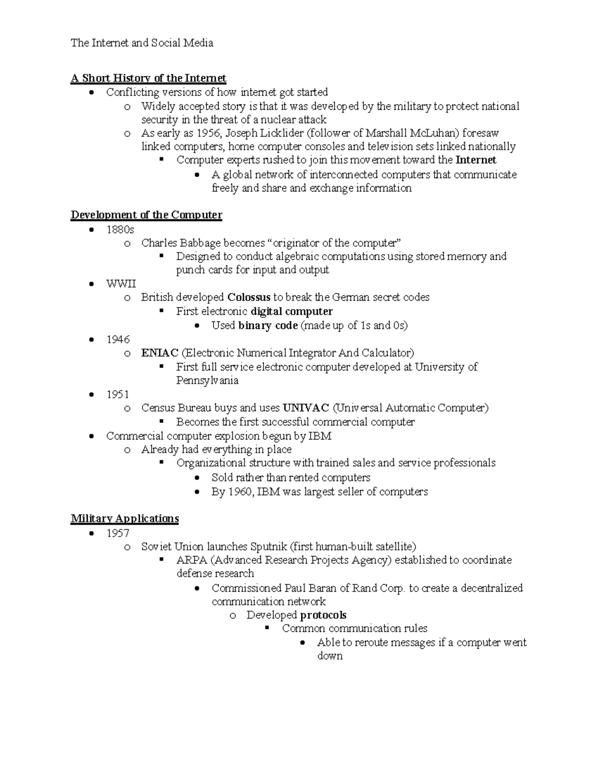 Chapter Ten - The Internet and Social Media - The Internet and Social ...