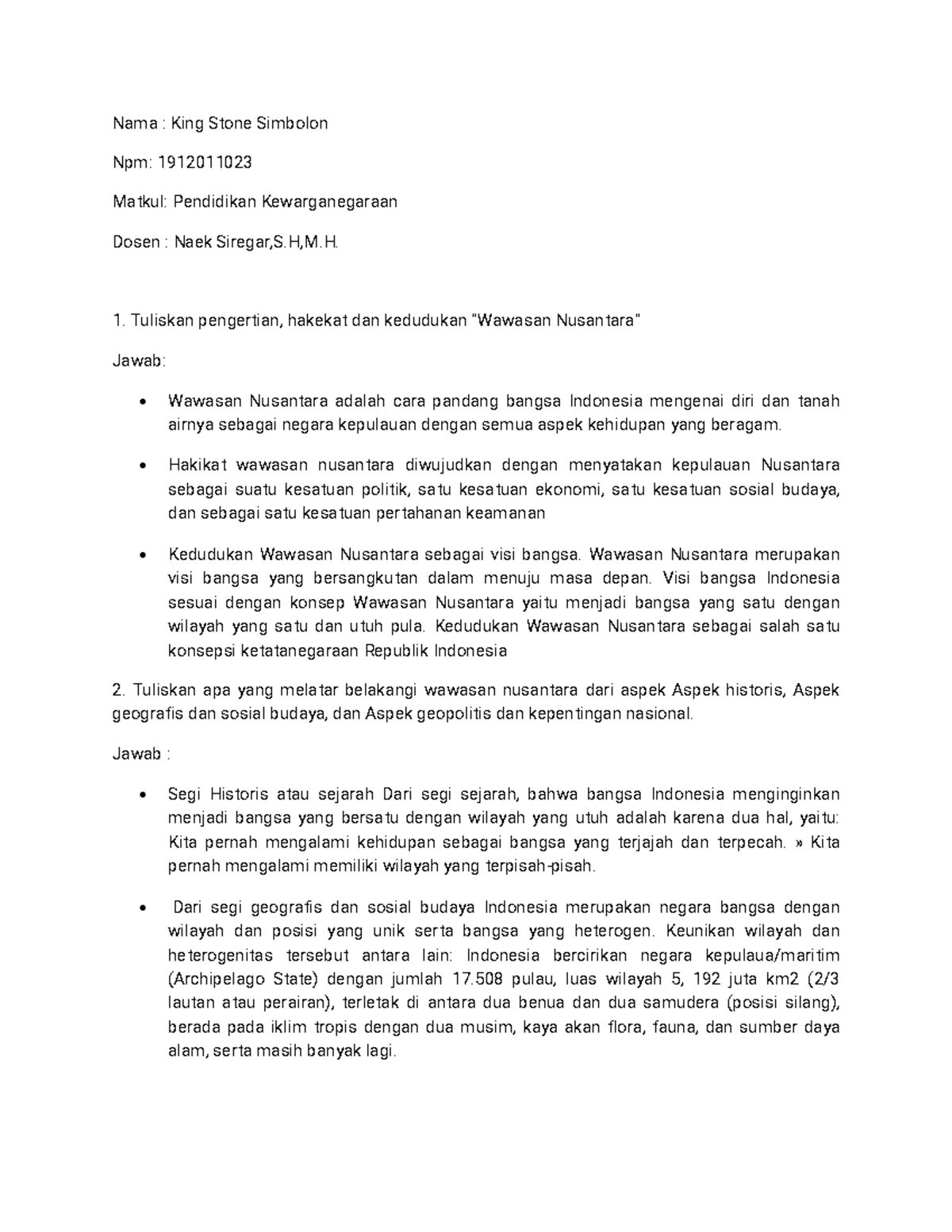 PKN king stone Simbolon 1912011 023 Nama King Stone Simbolon Npm