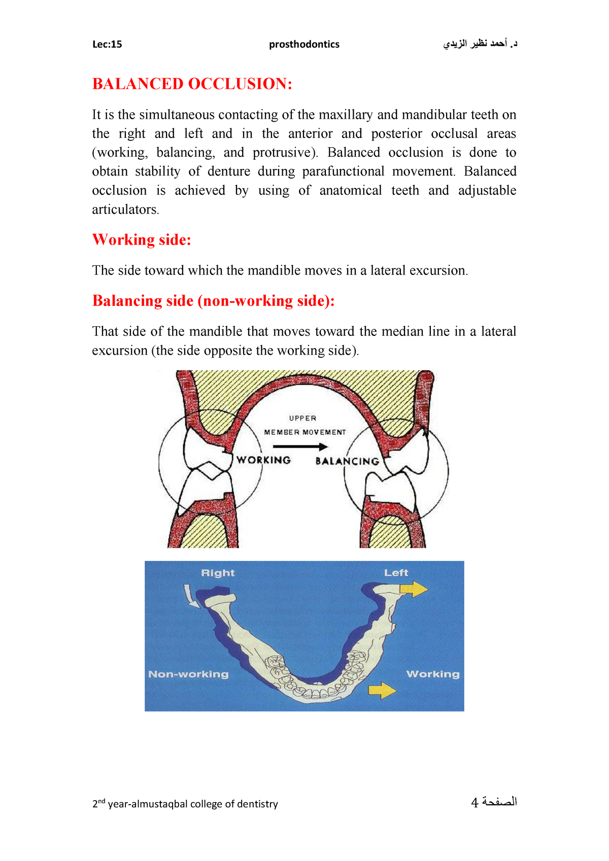 Prosthodontics - أحم 2 ndyear-almustaqbal college of dentistry 4