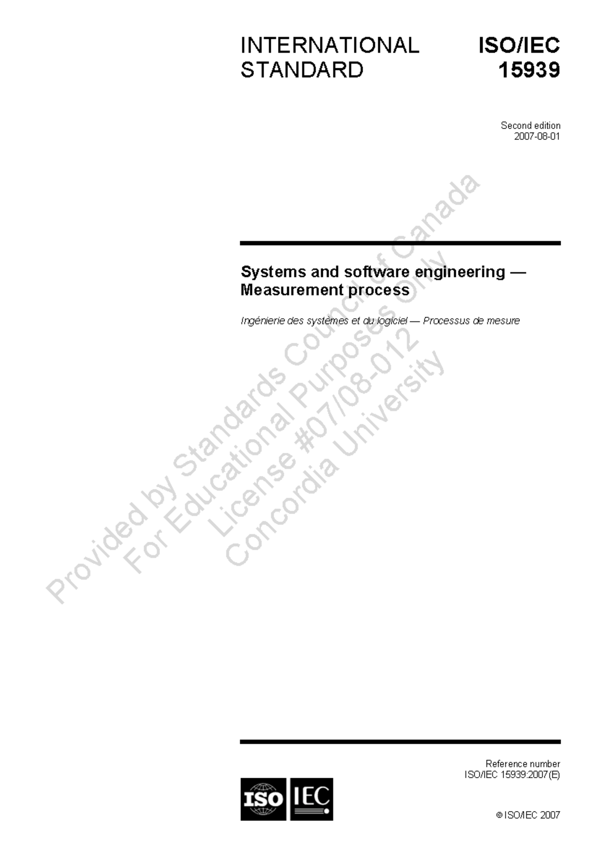 W ISO IEC 15939 2007 (E)-Character PDF document - Reference number ISO ...
