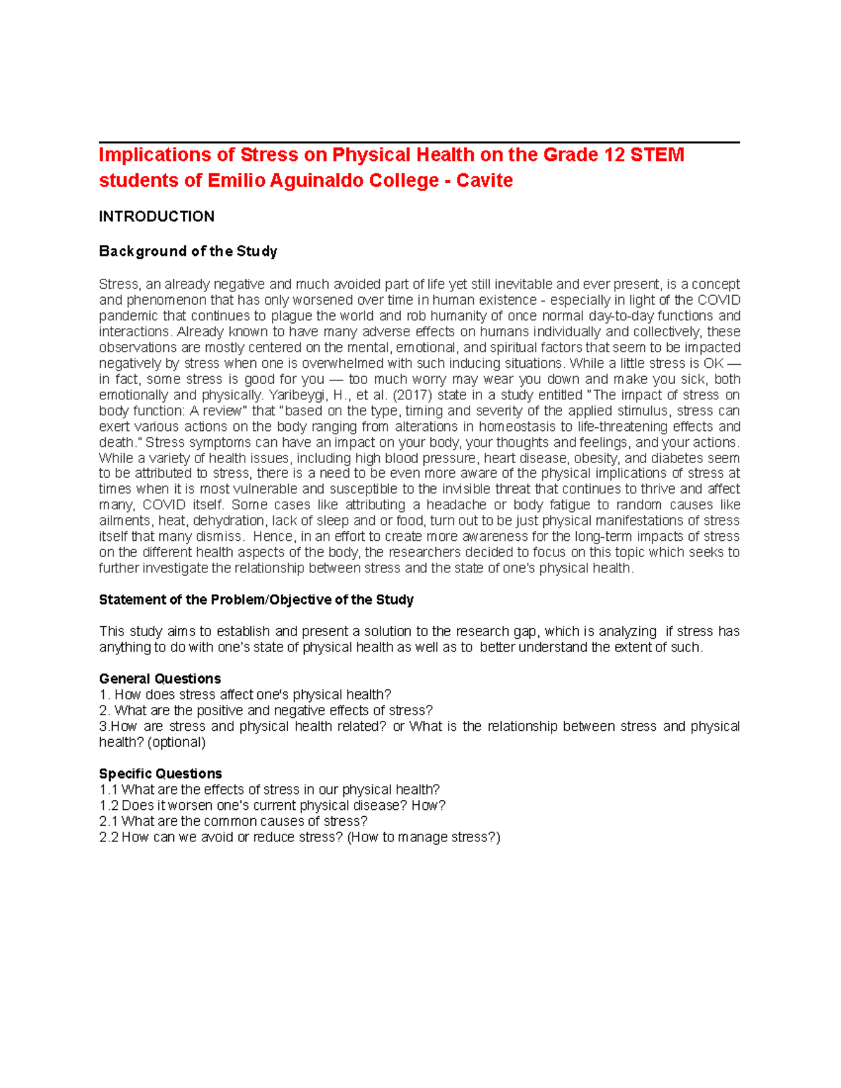 Introduction- Manuscript- Group 1-Inquiries - Medicine - Studocu