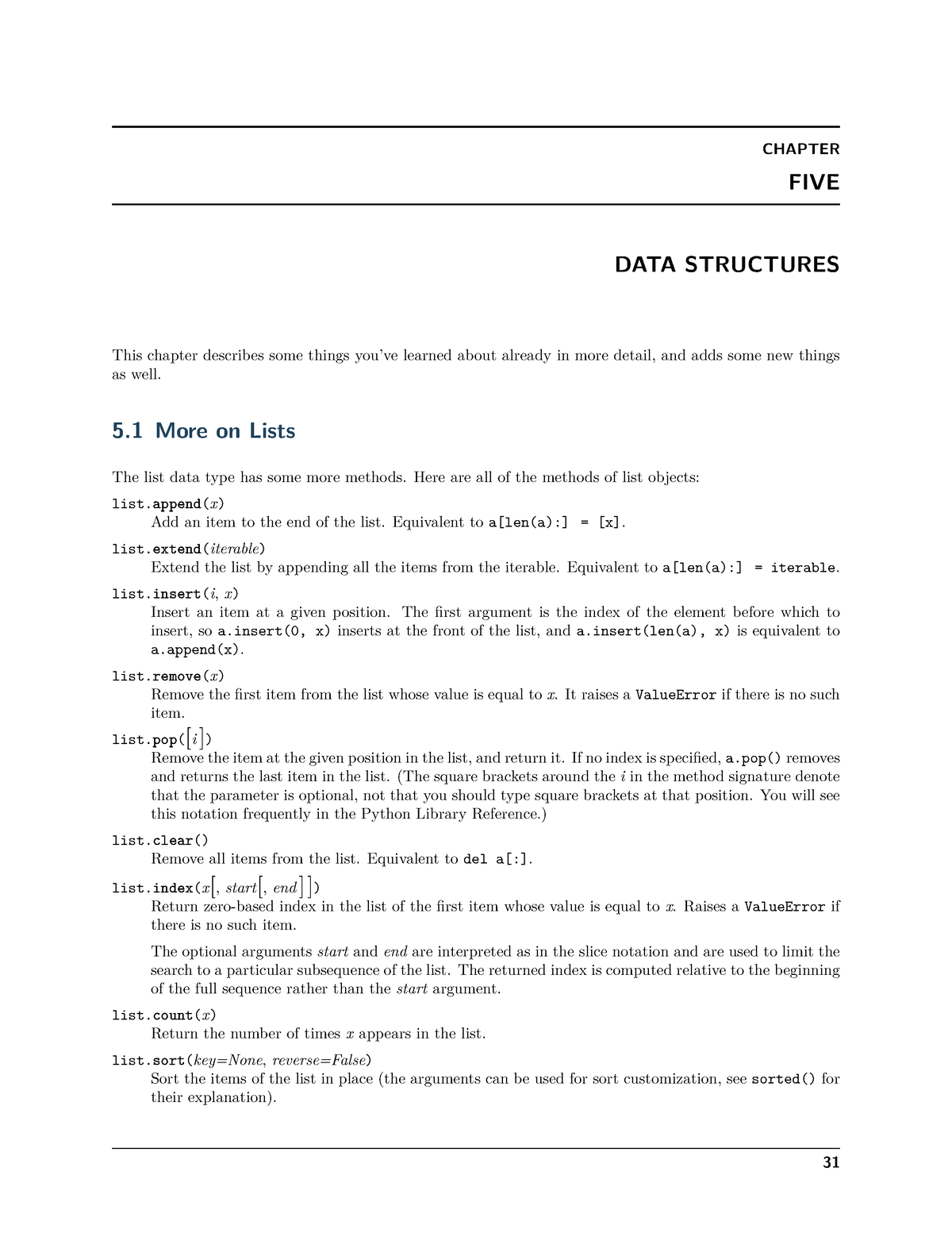 python data structures assignment 8.5