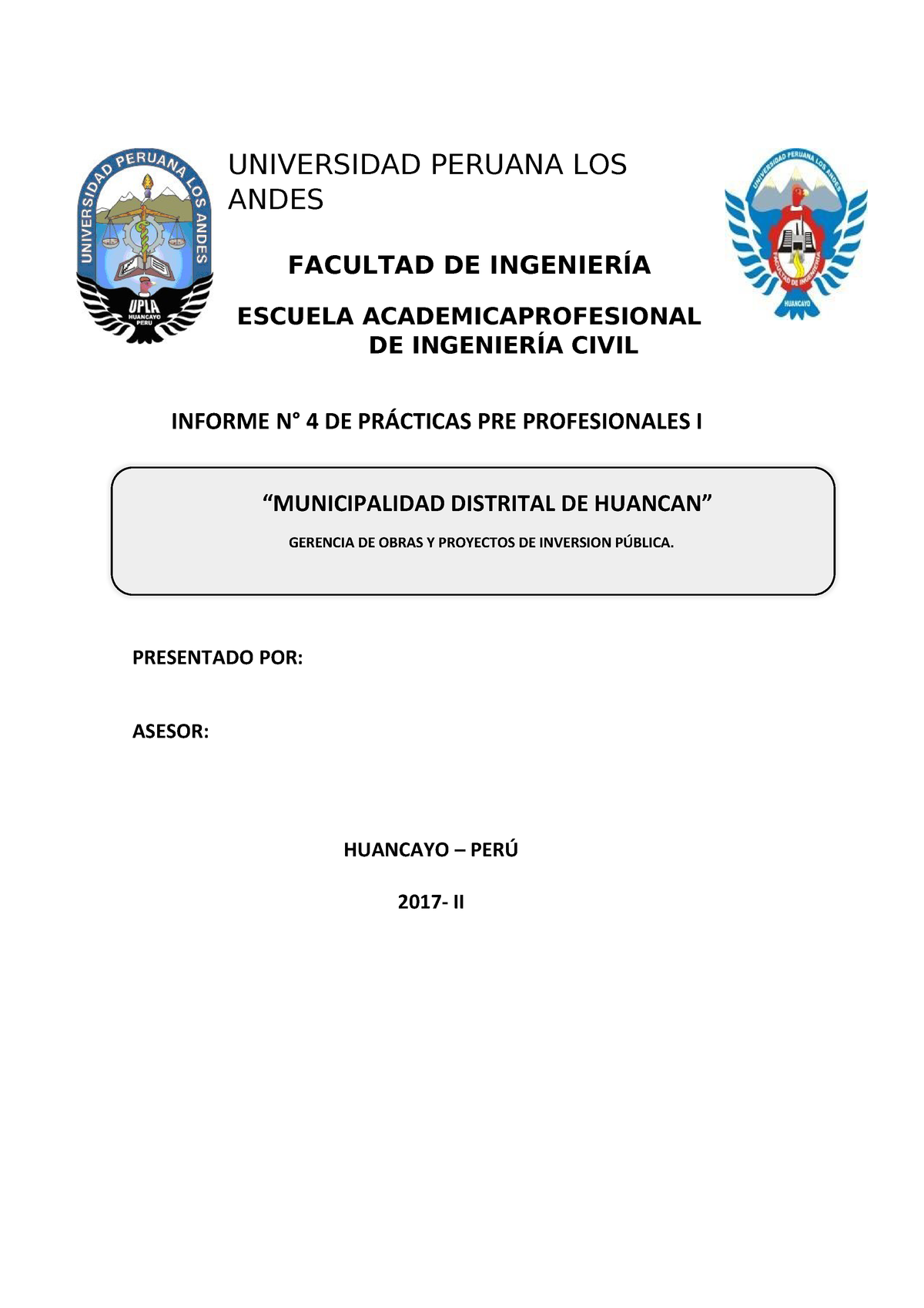 Ing Civil Informe Ppp Ii Gerencia De Obras Y Proyectos De