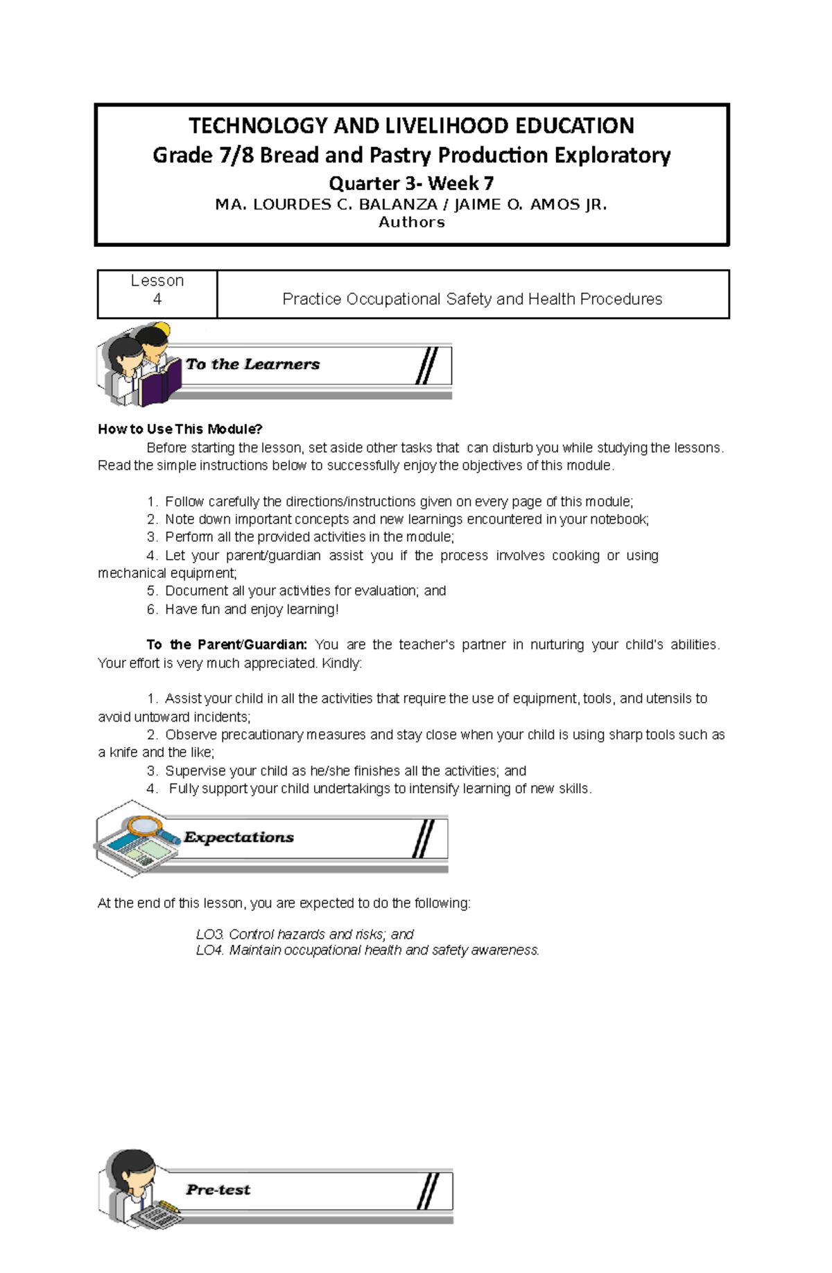 TLE Exploratory BreadAND Pastry ProductionWEEK7checked Lesson