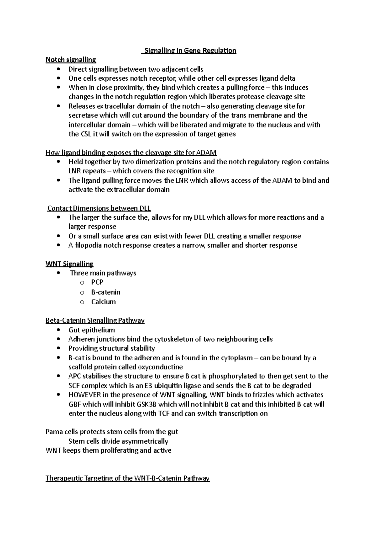 Signalling in Gene Regulation Studocu
