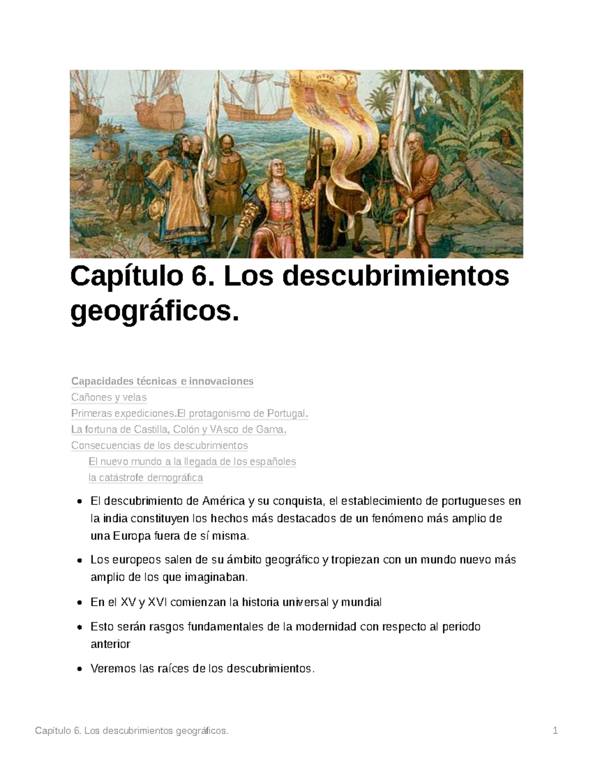 Captulo 6. Los Descubrimientos Geográficos - Capítulo 6. Los ...