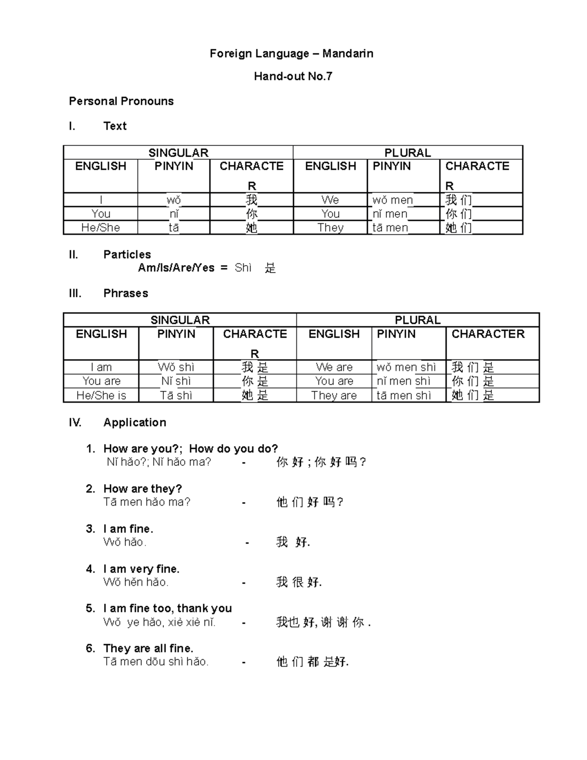 7-mandarin-chinese-hand-out-no-7-personal-pronouns-foreign-language