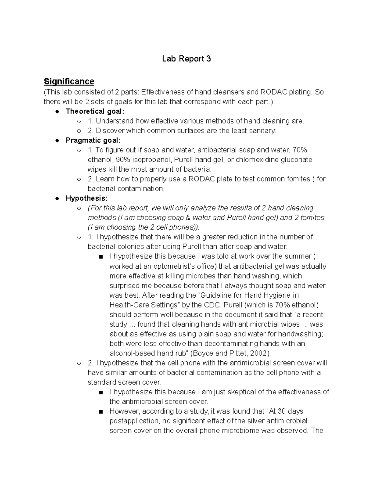 Completed Lab Report 3 Lab Report 3 Significance (This lab consisted