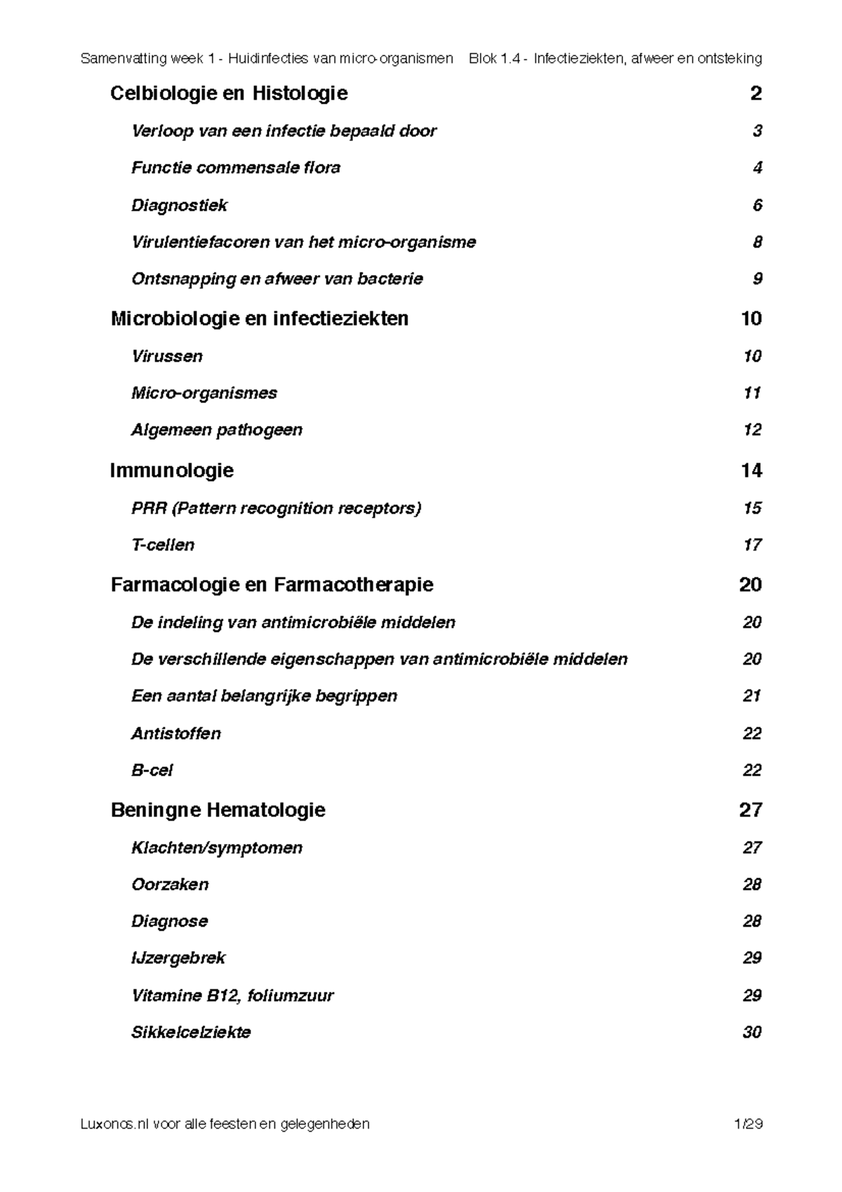 Blok 1.4 | Samenvatting Week 1 - Celbiologie En Histologie! Verloop Van ...