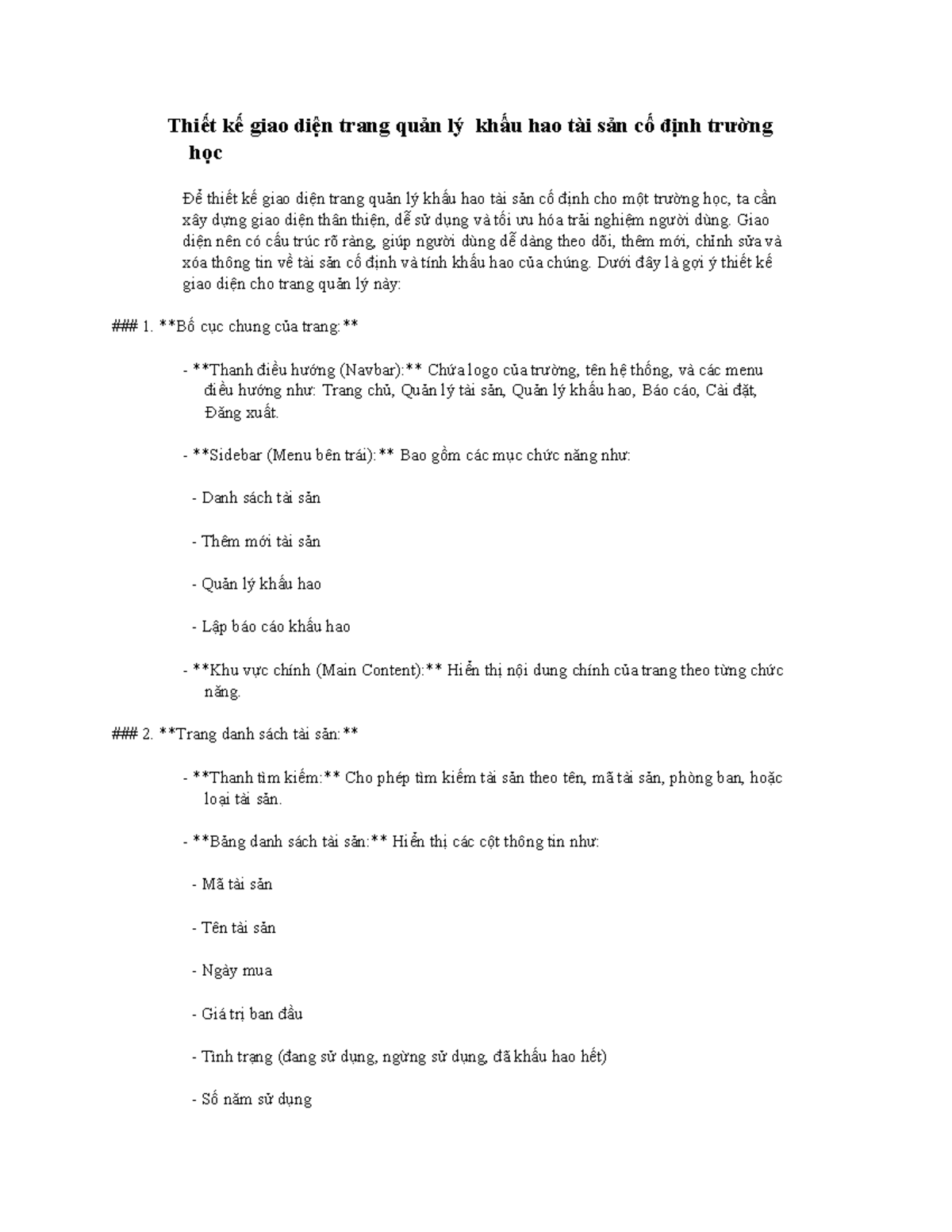 Thi t K Giao Di n Trang Qu n L Kh u Hao T i S n C nh Tr ng H c 