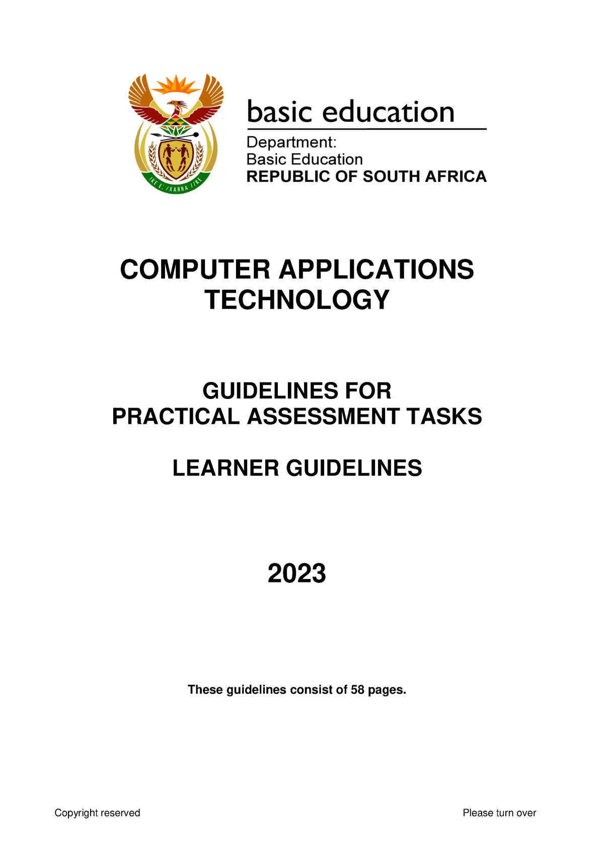 Computer Applications Technology PAT GR 12 2023 Learner Guidelines Eng