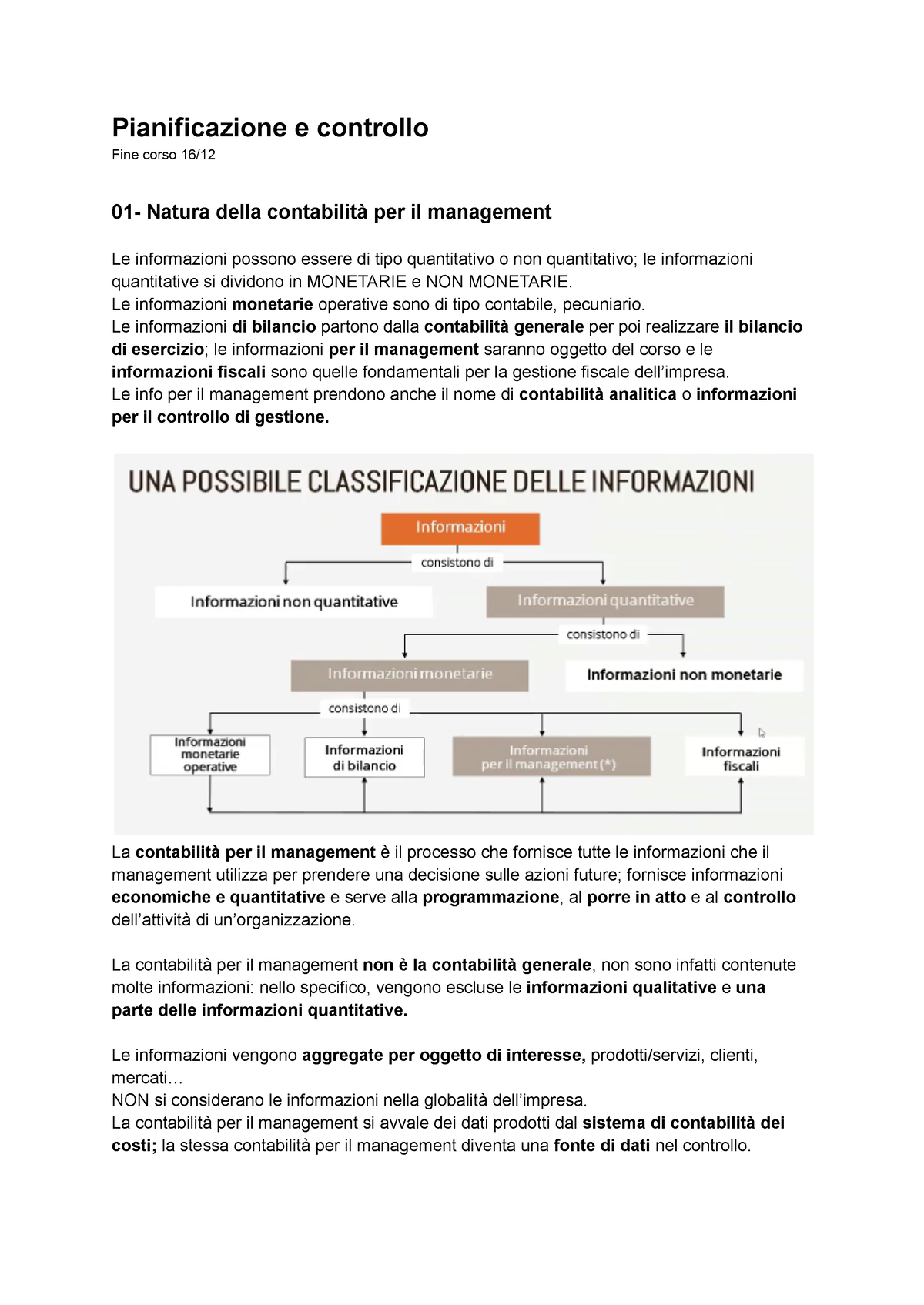 Pianificazione E Controllo Anteprima Di Lezione, Testo Descrittivo ...