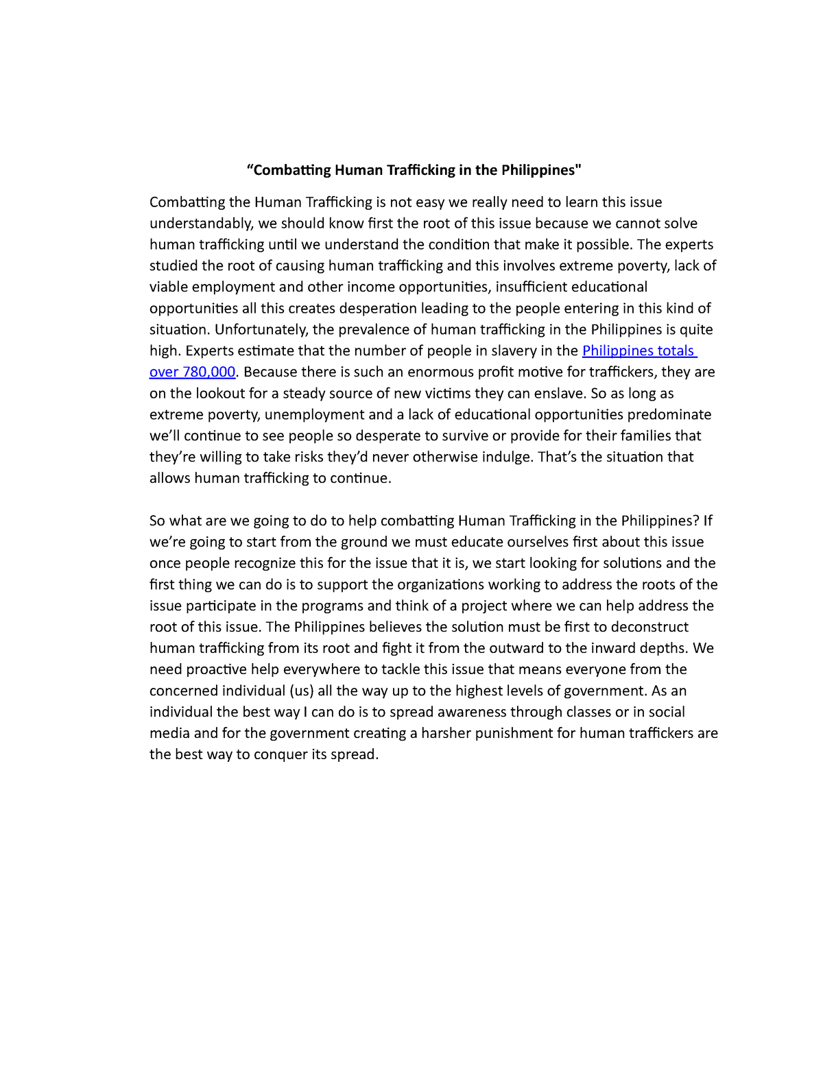 dissertations on human trafficking