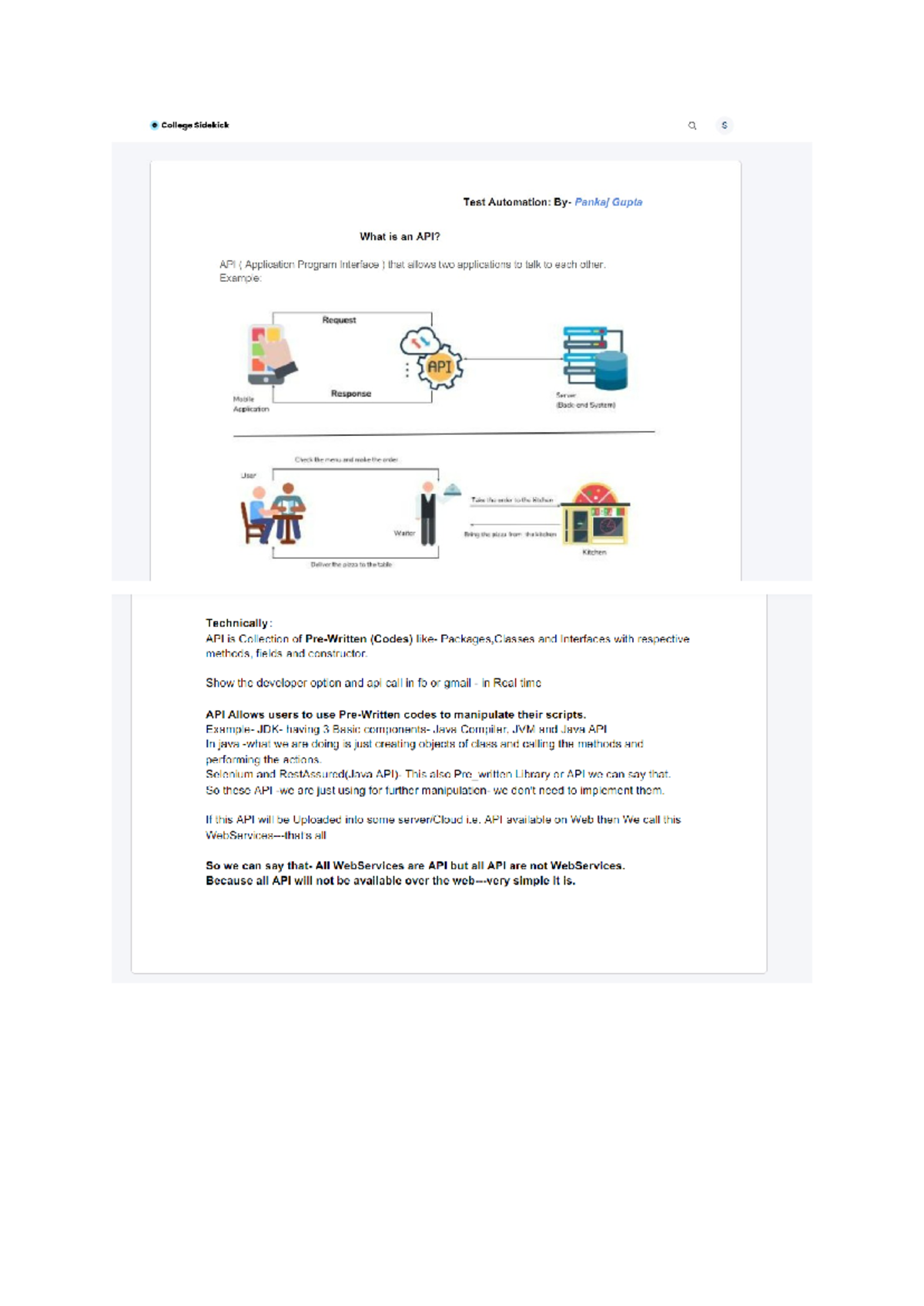 API Testing Notes 1 - test - Cloud Computing - KEY SKILLS Framework ...