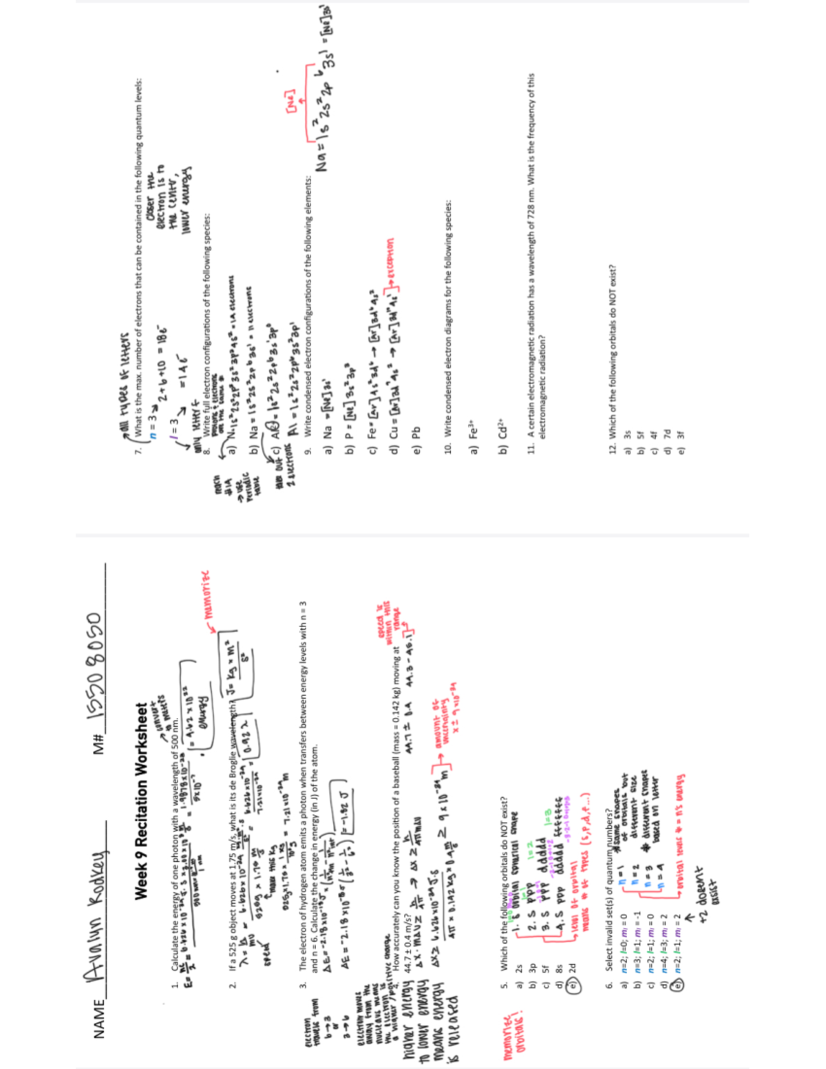 Week 9 Recitation - AME Avalyn Rodkey 1550 8050 types of letters Week 9 ...