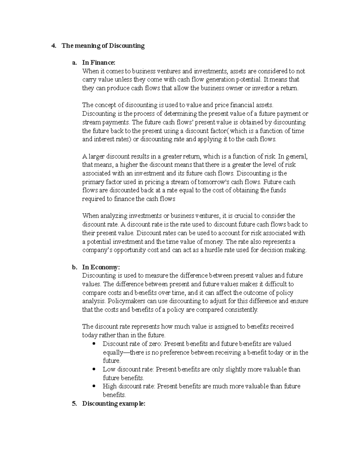 Discounting Meaning and Example - The meaning of Discounting a. In ...