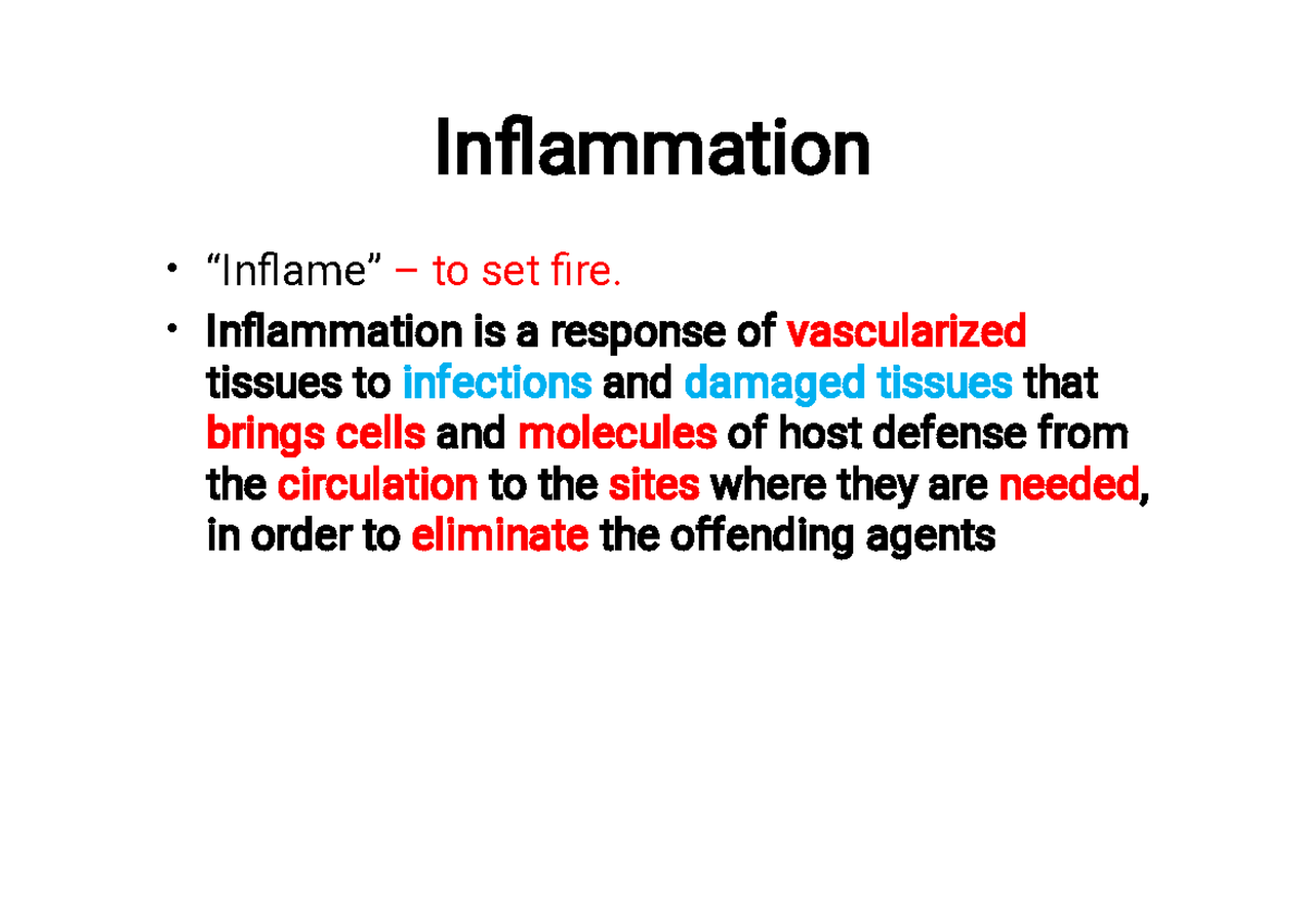 Infla - this is the best book - Inflammation • • “Inflame” – to set ...