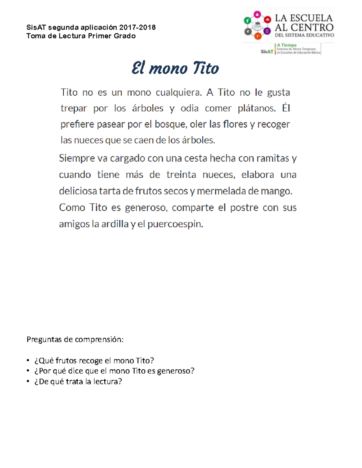 Sis AT 2da Aplicacion Todos Grados MEEP SisAT segunda aplicaciÛn 2017