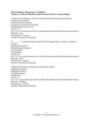 Chapter 7 - Answer Key - Modern Database Management, 13e (Hoffer ...