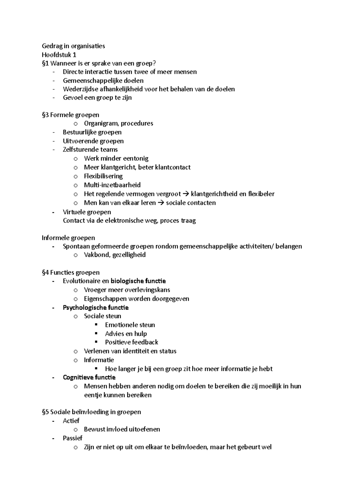 Gedrag In Organisaties Hoofdstuk 3 Samenvatting Gedrag In