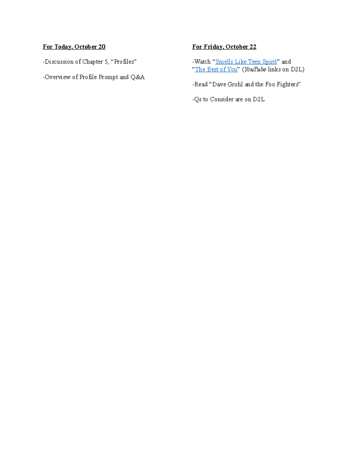 Chapter 5 Qs to Consider - For Today, October 20 For Friday, October 22 ...