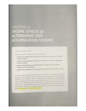 Cost Acctg. Chapter 7 - Cost Accounting - Financial Accounting - Studocu