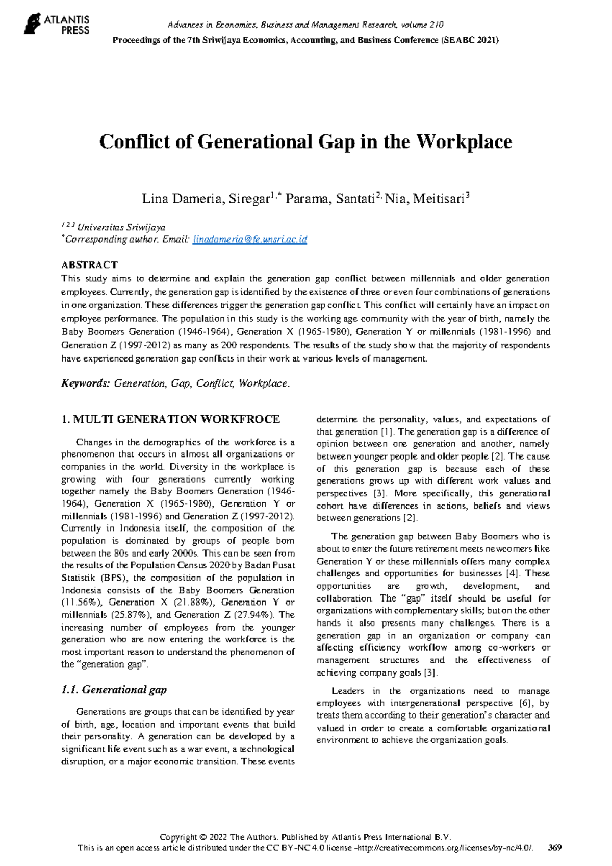 125971221 - Generation gap - Conflict of Generational Gap in the ...
