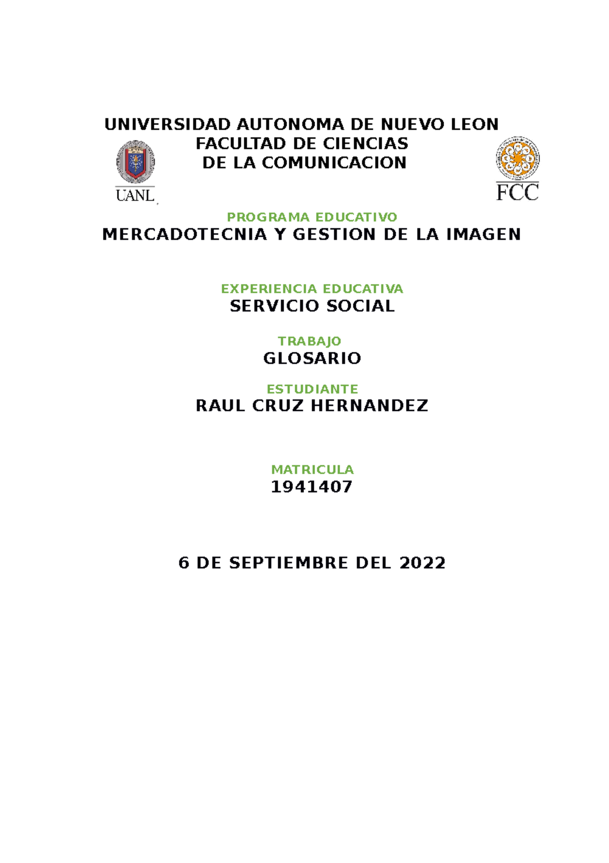 Glosario - UNIVERSIDAD AUTONOMA DE NUEVO LEON FACULTAD DE CIENCIAS DE ...