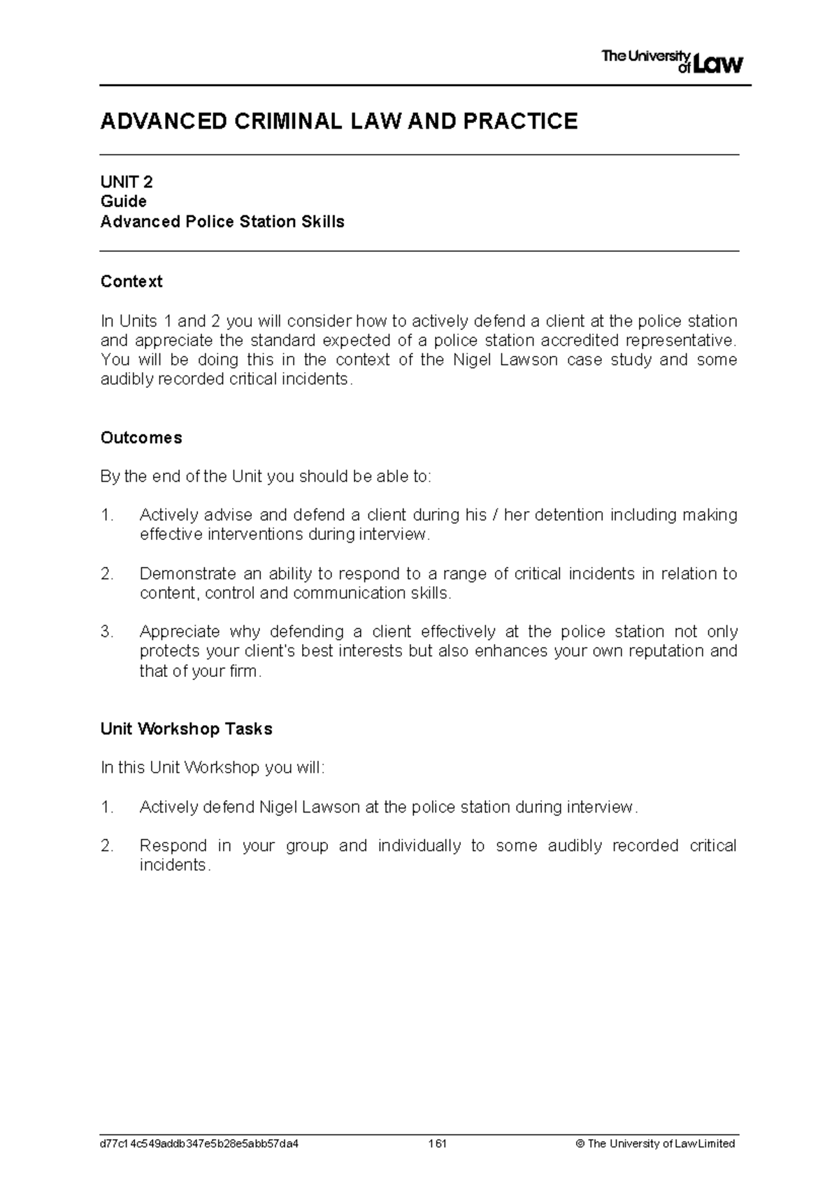 2324 acp ws02 ce01 guide - ADVANCED CRIMINAL LAW AND PRACTICE UNIT 2 ...