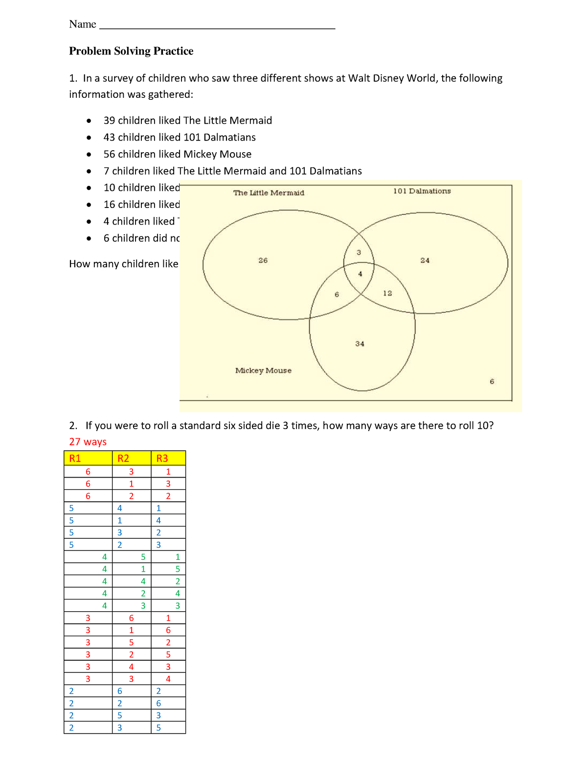 lesson 4 problem solving practice answer key