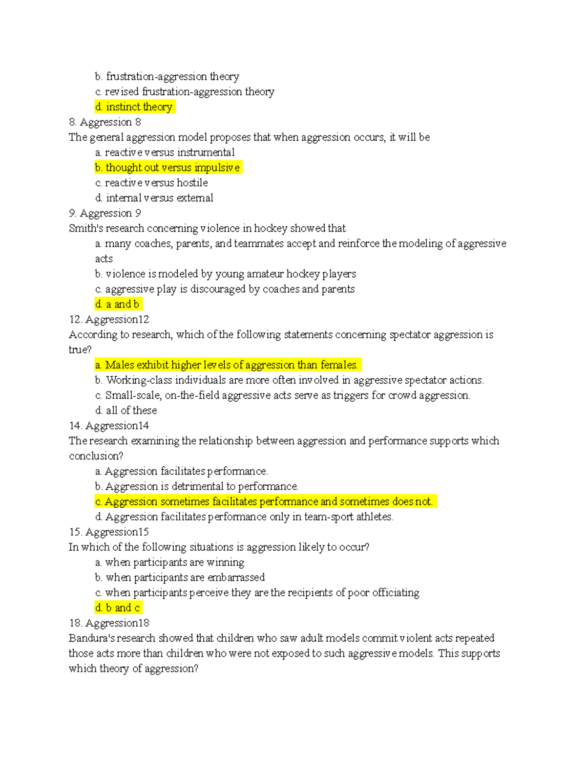 Untitled Document (25) - B. Frustration-aggression Theory C. Revised ...