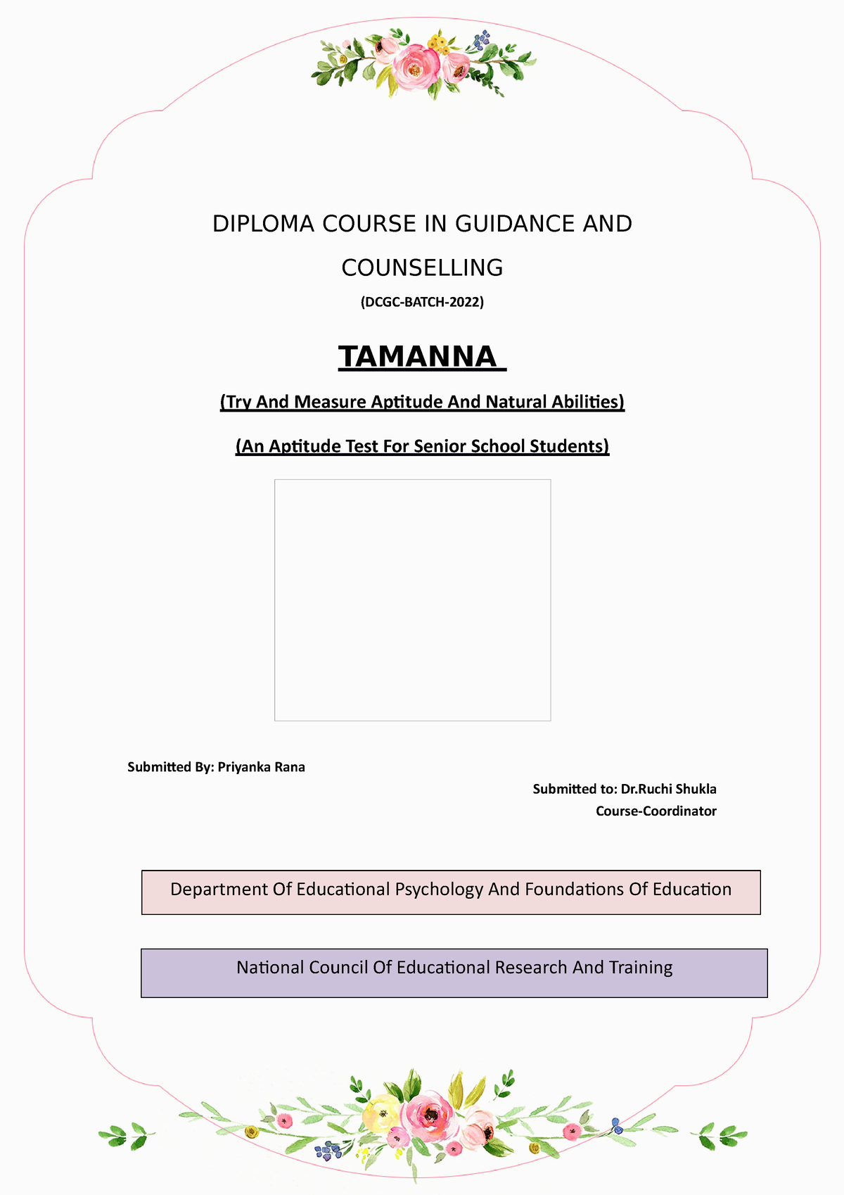 tamanna-test-of-apttitude-diploma-course-in-guidance-and-counselling-dcgc-batch-2022