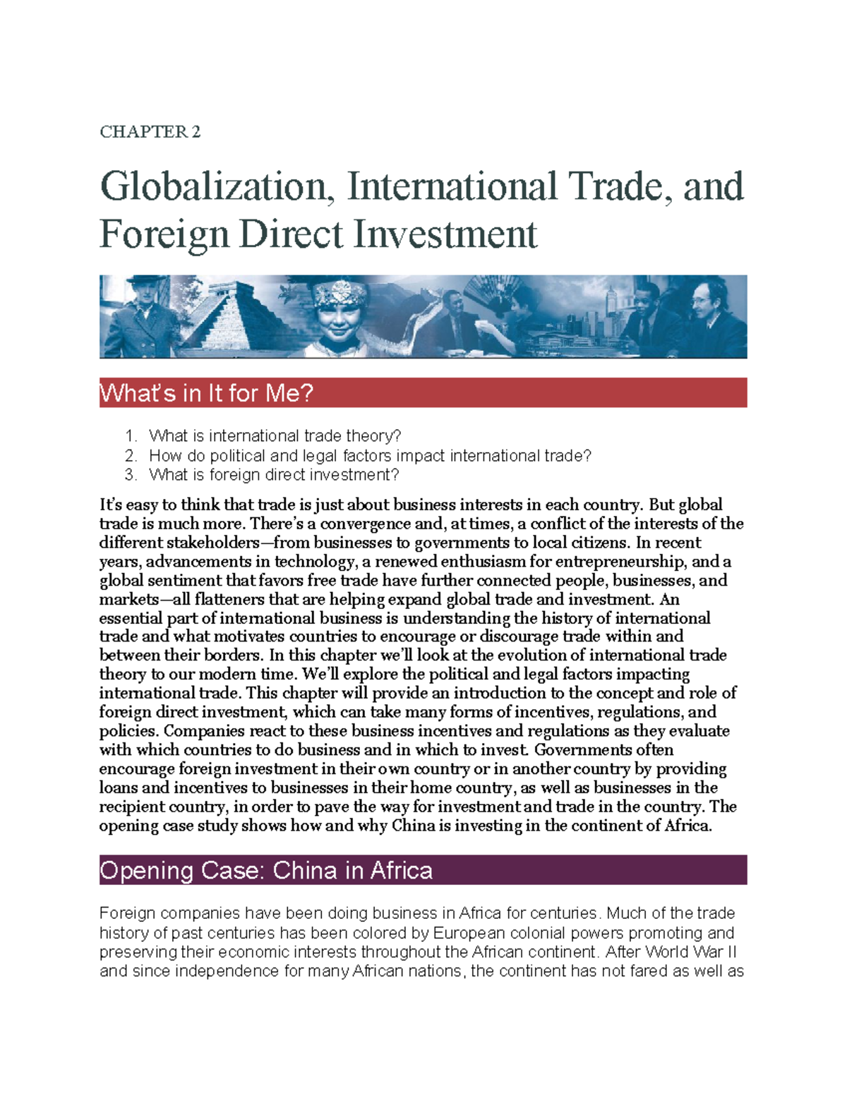 Globalization.International Trade. And Foreign Direct Investment ...