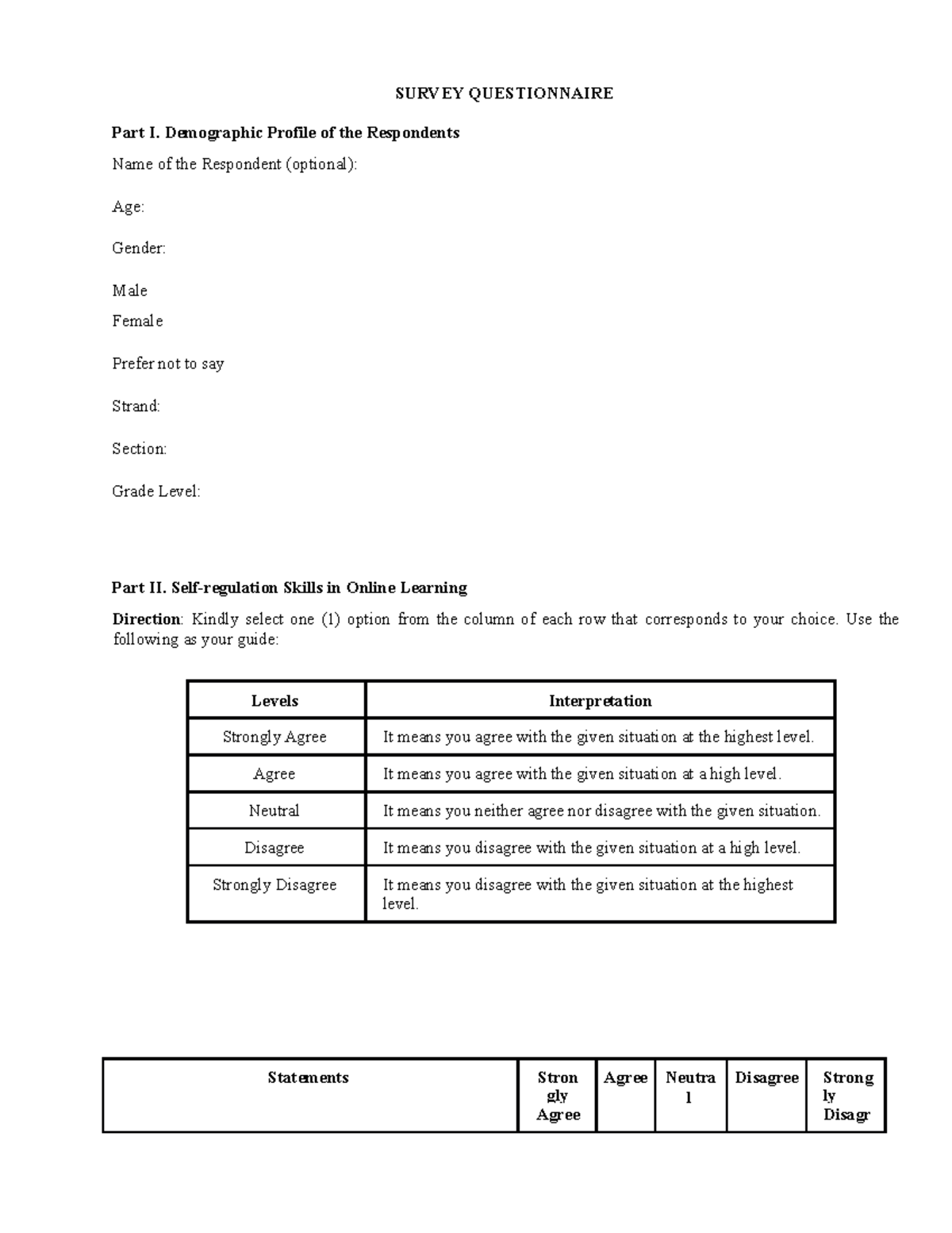 What Is Questionnaire In Marketing Research