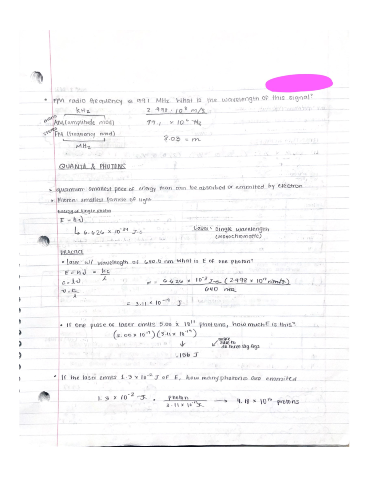 Chemistry - Radio Frequency Problem - CH 1213 - Studocu