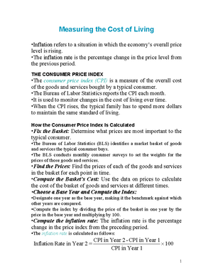 Chap23 - testbank chap 23 - Chapter 23 Measuring the Cost of Living ...