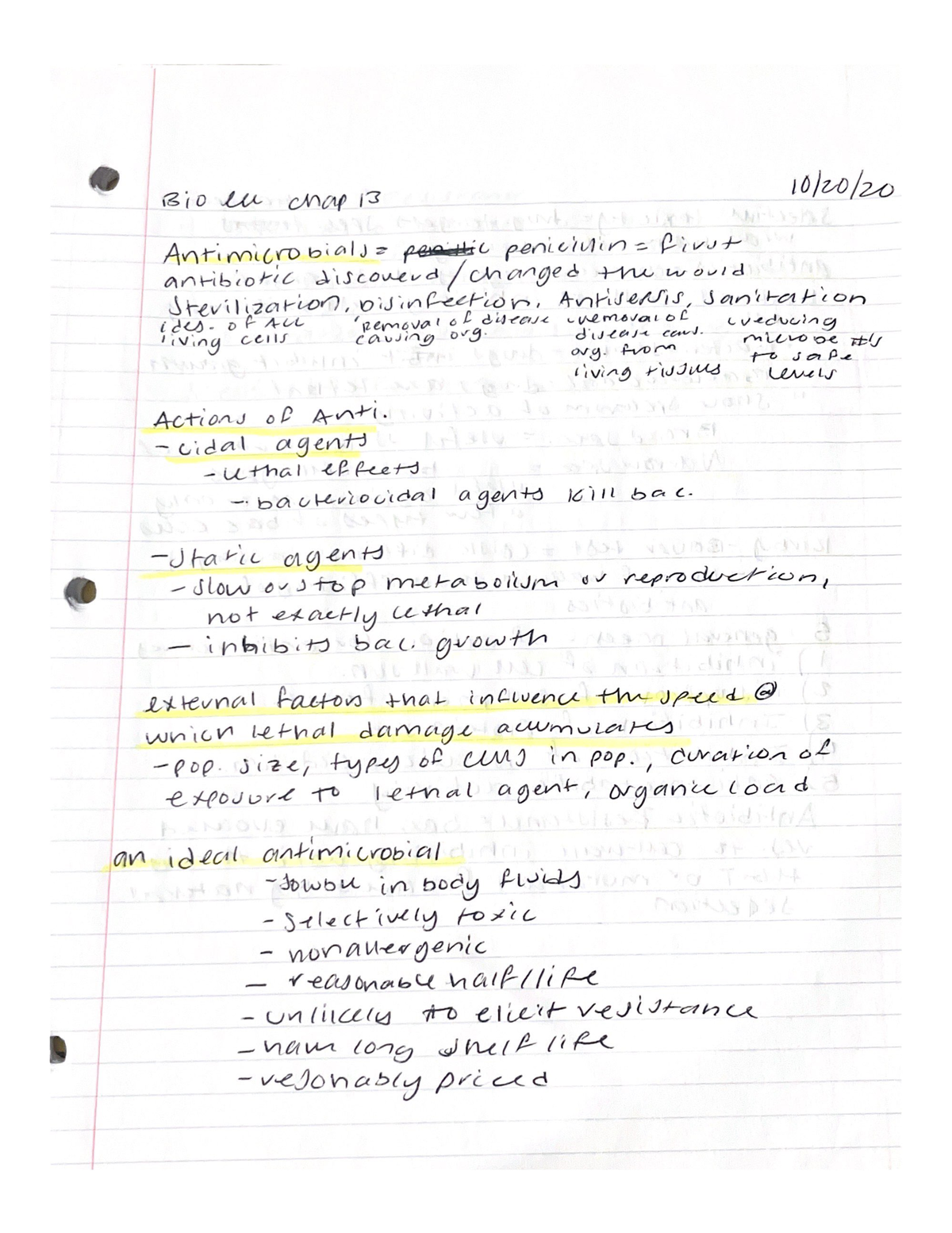 Actions of Antimicrobials - BIO 205 - Studocu