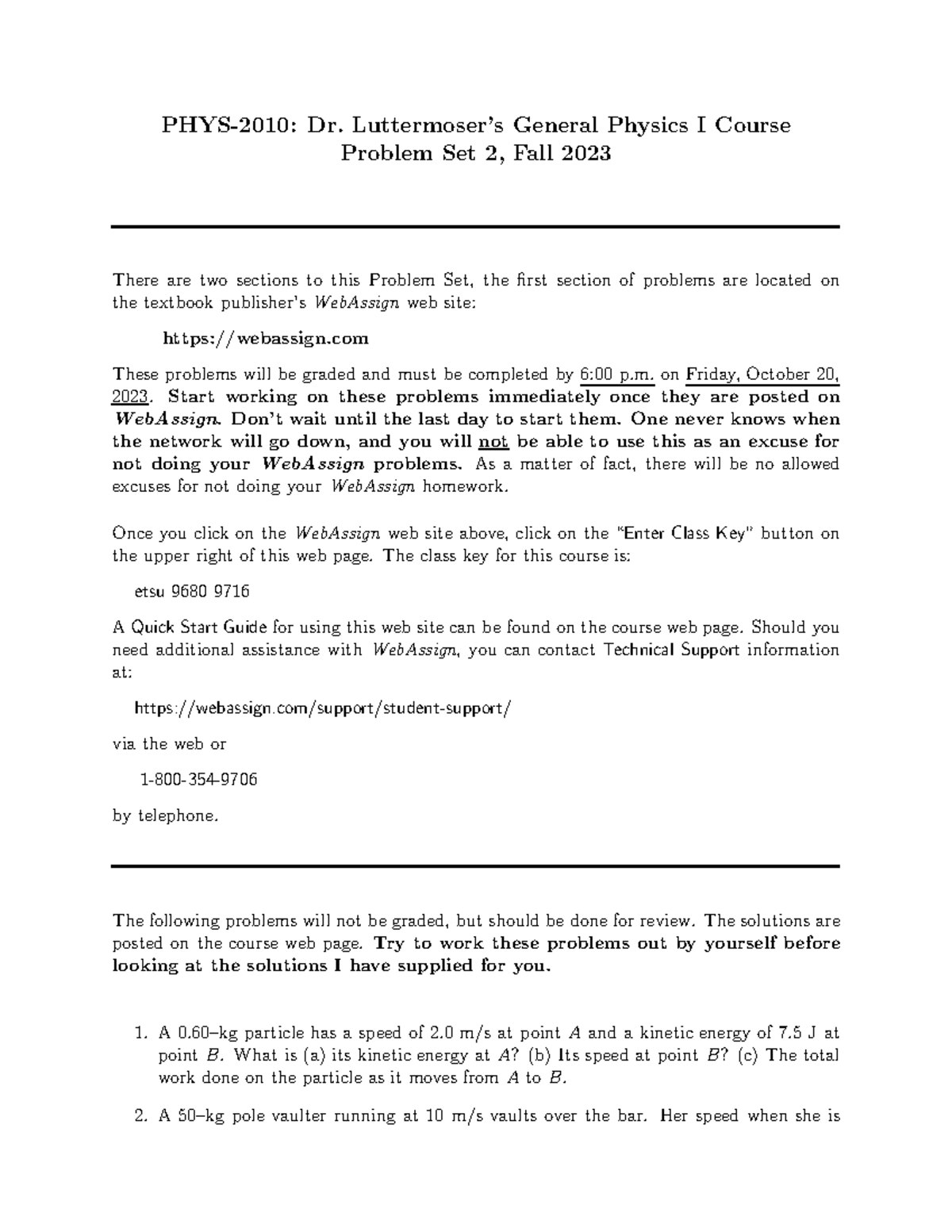 Hw2010 b Medical physics questions PHYS2010 Dr. Luttermoser’s