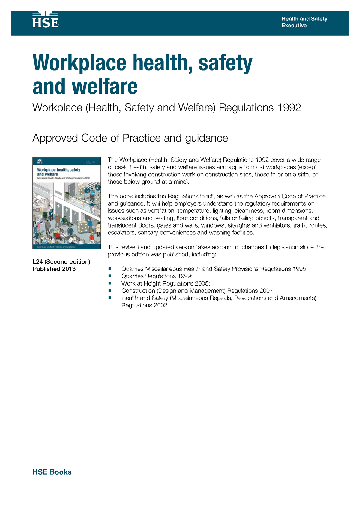 320 5 Workplace Health Safety And Welfare Regulations 1992 - The ...