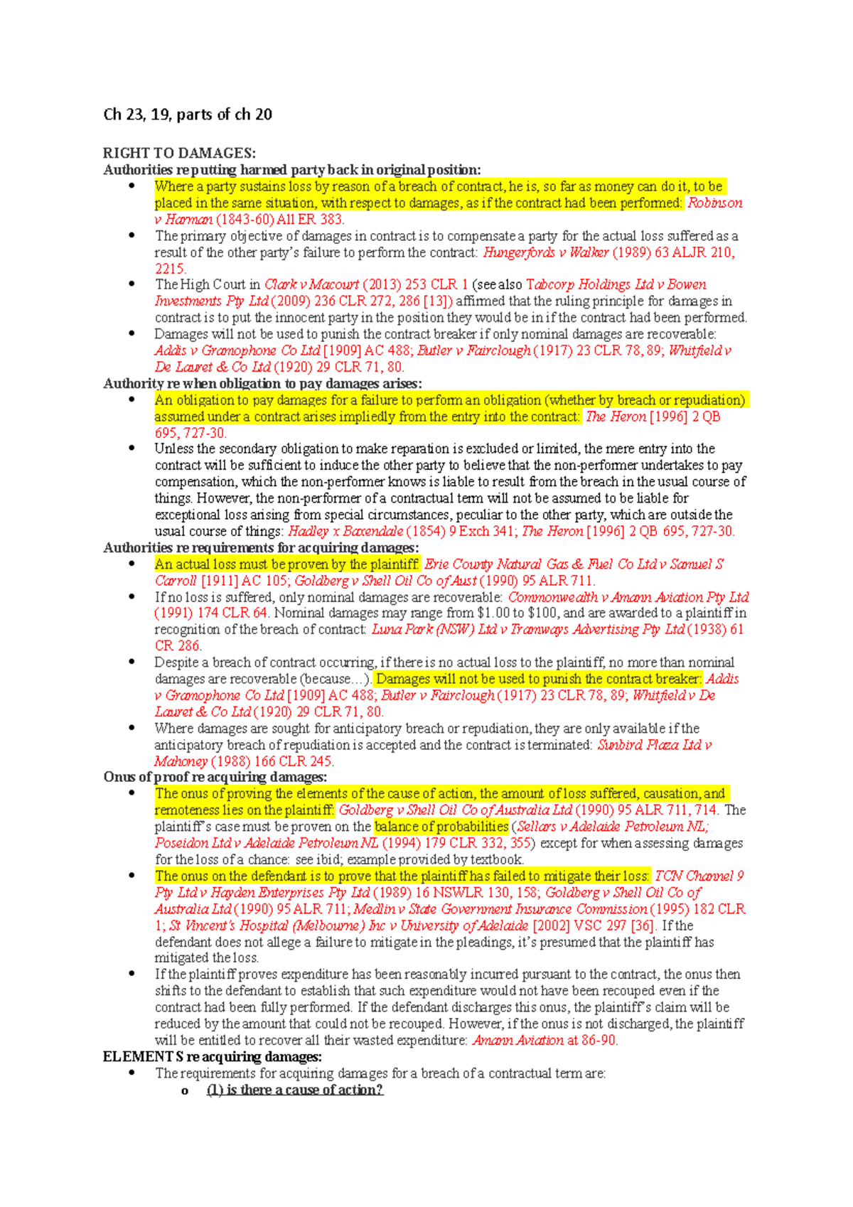 Ch 23, 19, parts of ch 20 - helpful extraction of important principles ...