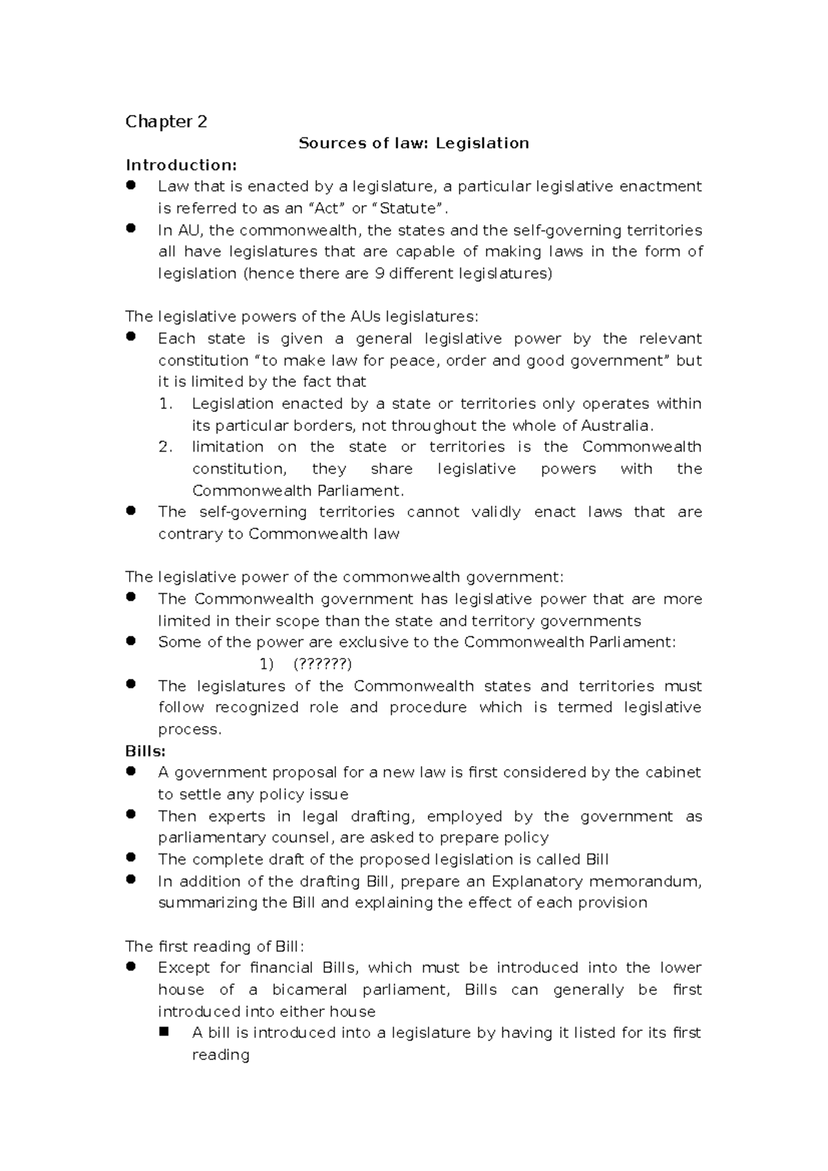 chapter-2-summary-from-book-chapter-2-sources-of-law-legislation