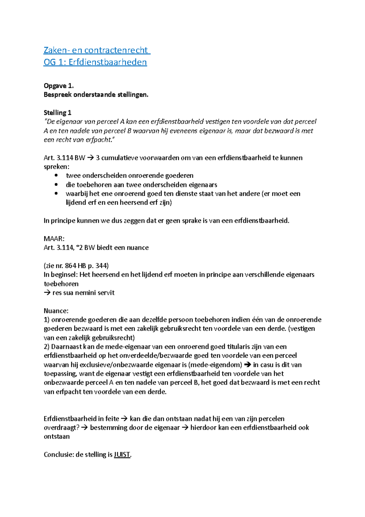 OG1 Zaken- En Contractenrecht - Zaken- En Contractenrecht OG 1 ...