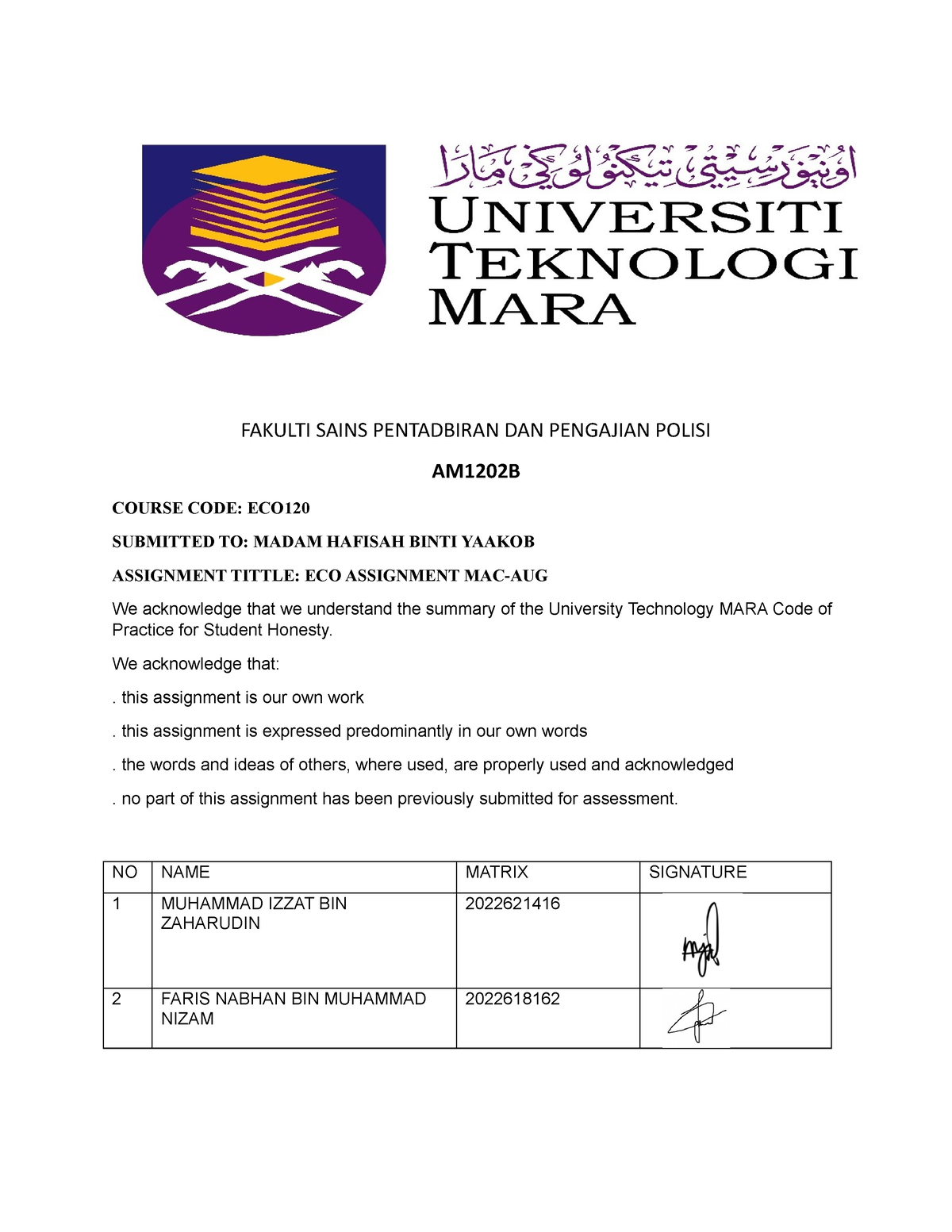 eco120 group assignment