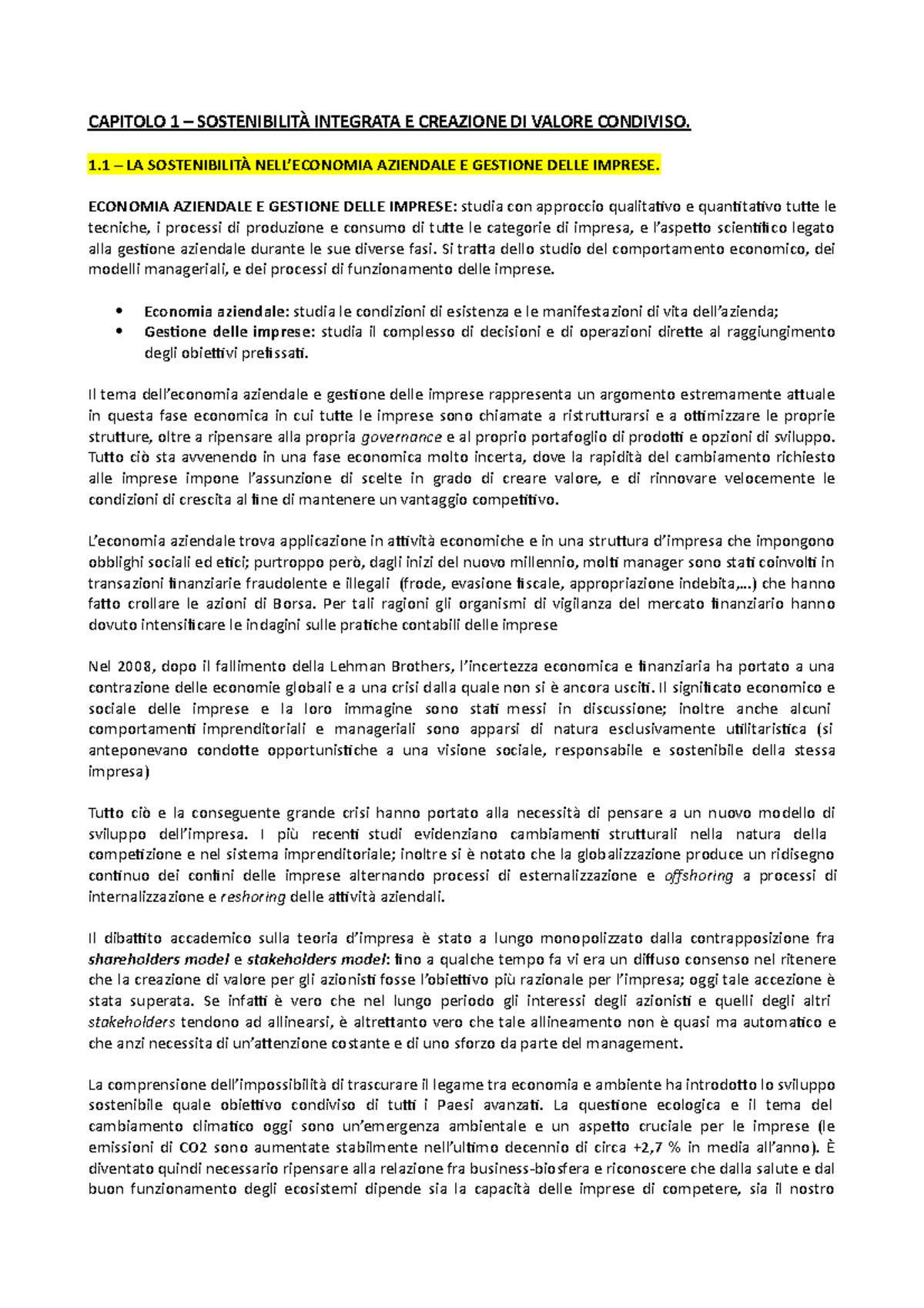 Economia E Gestione Delle Imprese Unicatt