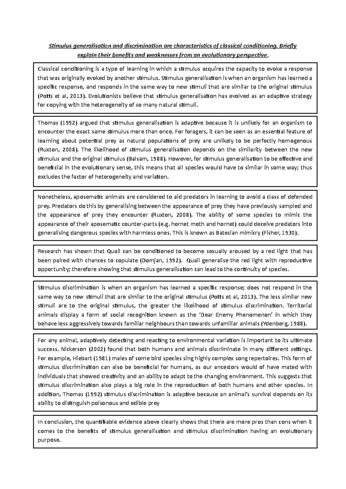 External stimulus example picture