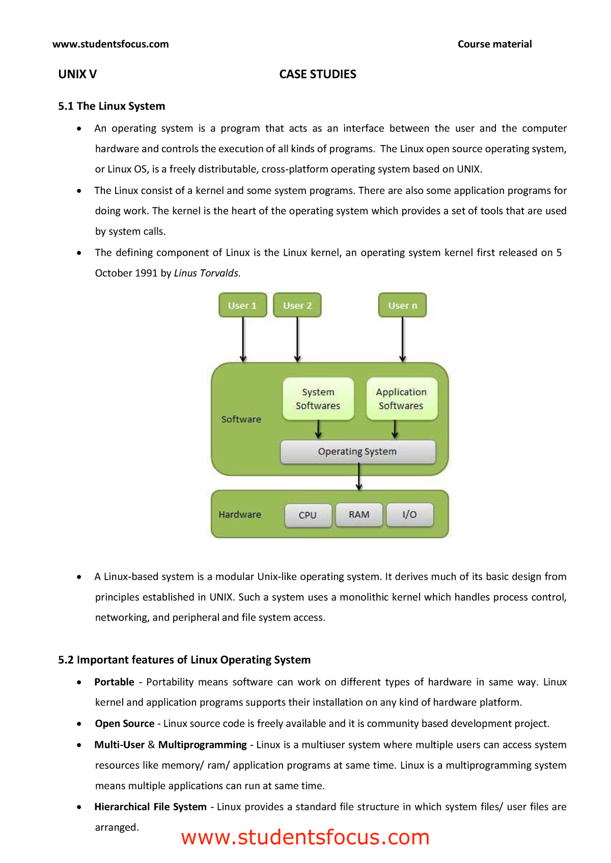 case study unix operating system pdf