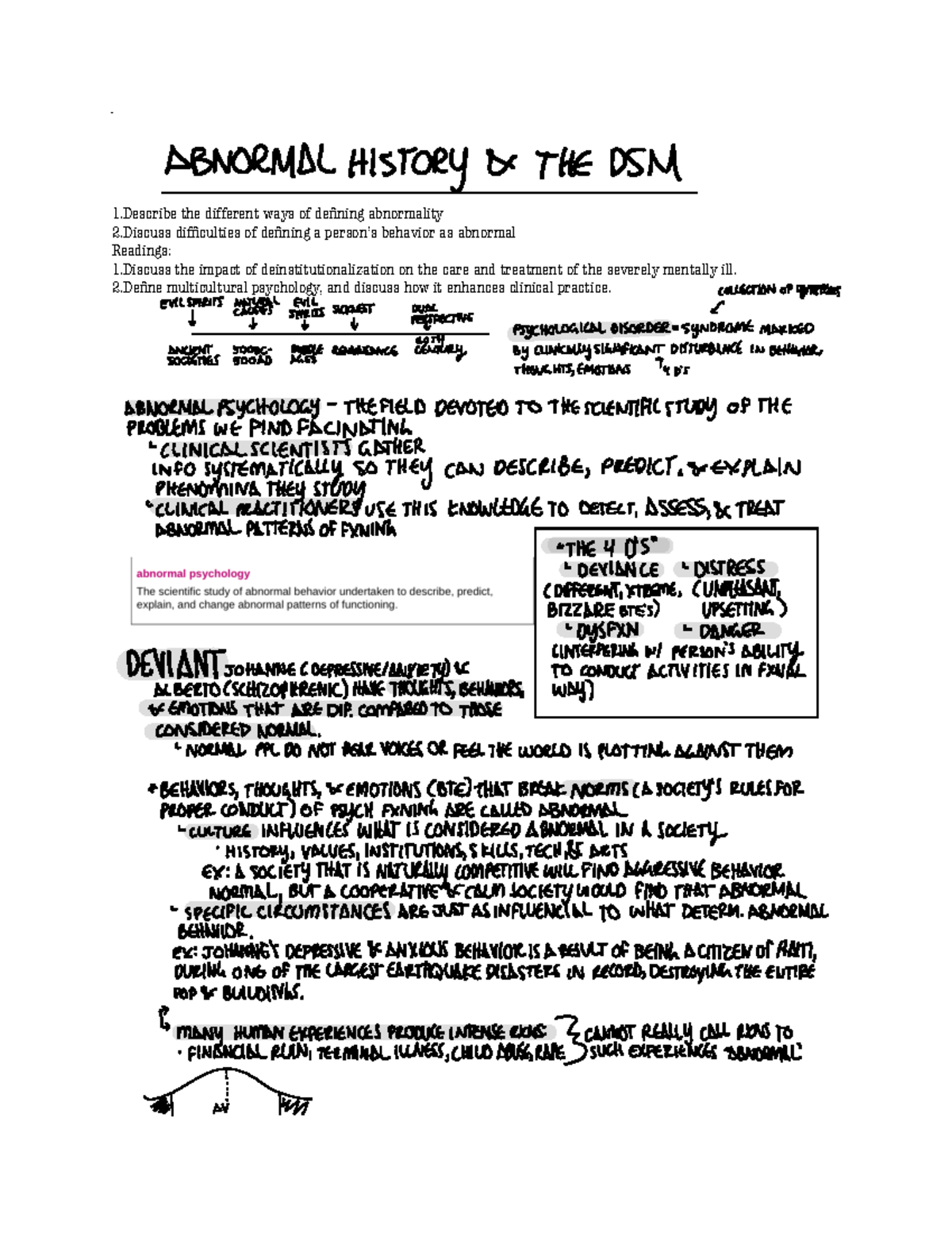 Introduction And History 1 The Different Ways Of Defining Abnormality 