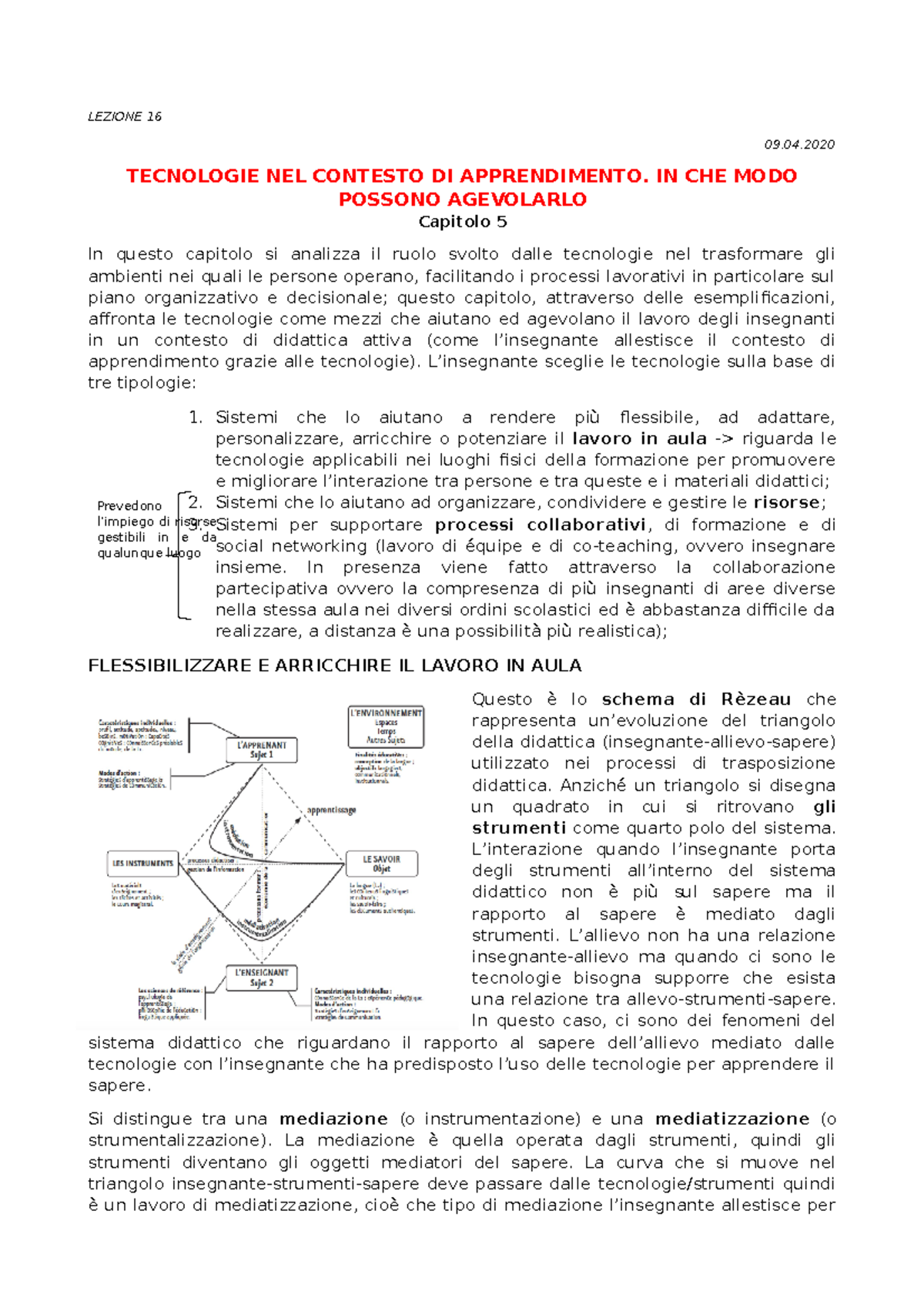 Lezione 16 - TECNOLOGIE DIDATTICHE PROF. MARTINI - LEZIONE 16 ...