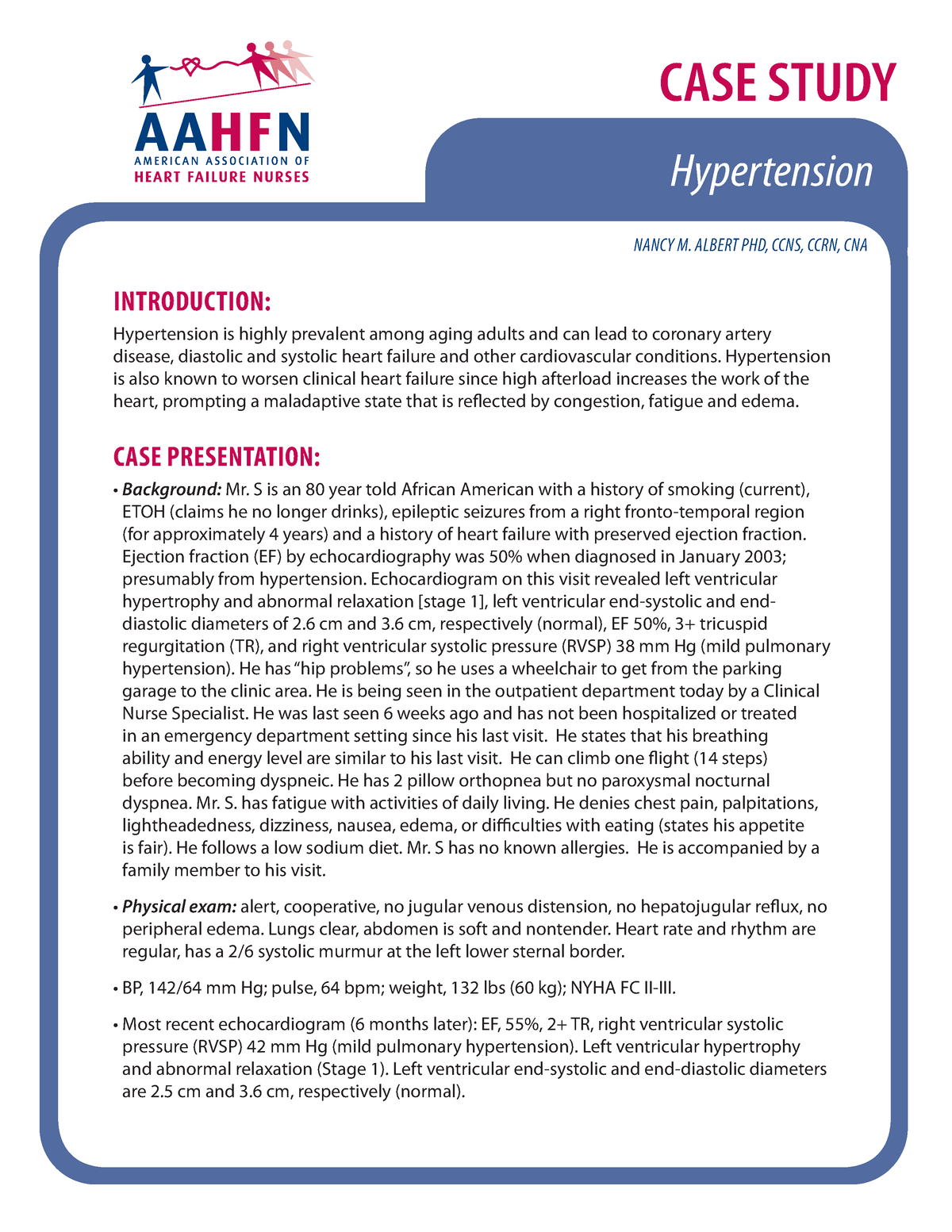 a case study of hypertension